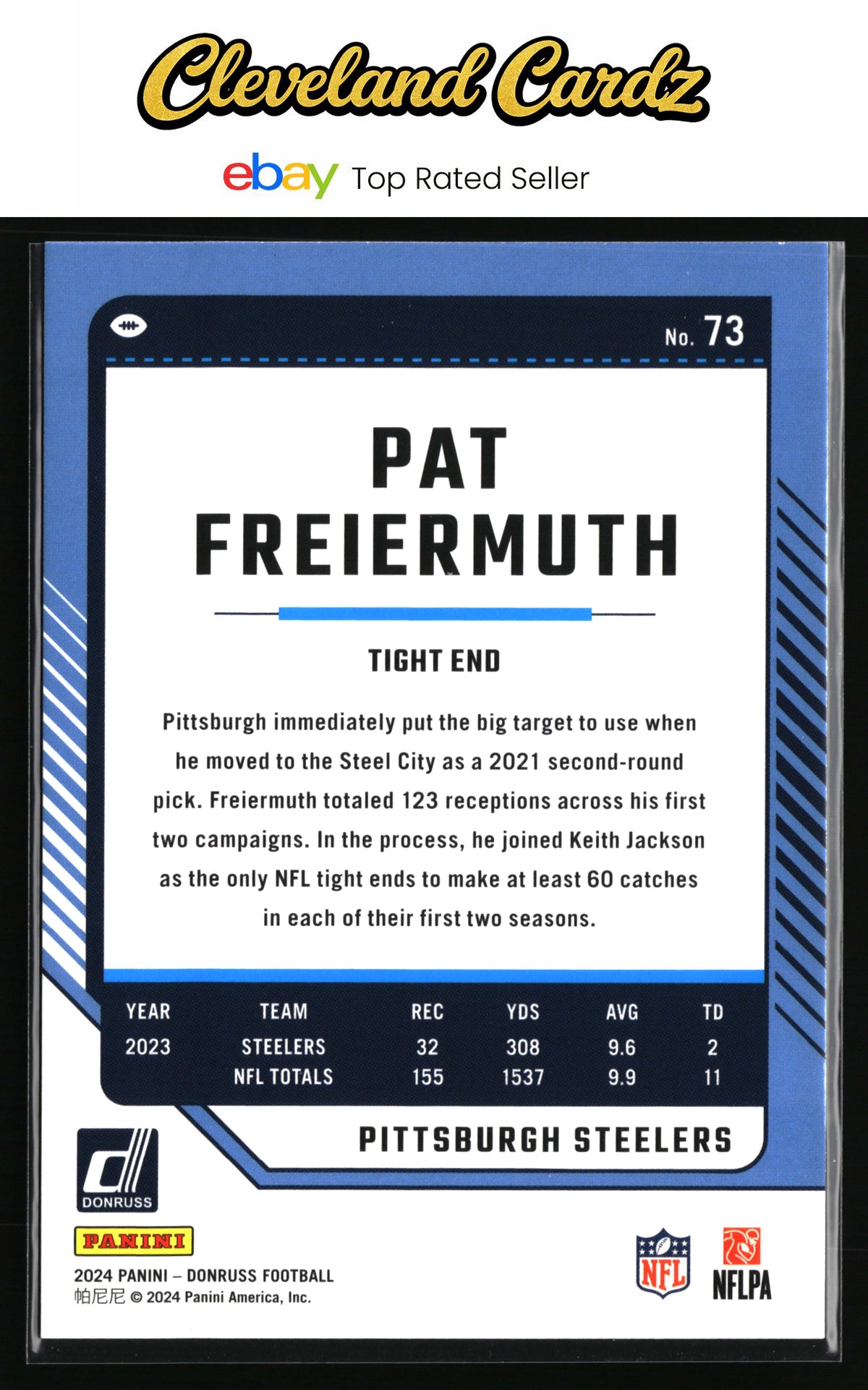 2024 Donruss #73 Pat Freiermuth Press Proof Red