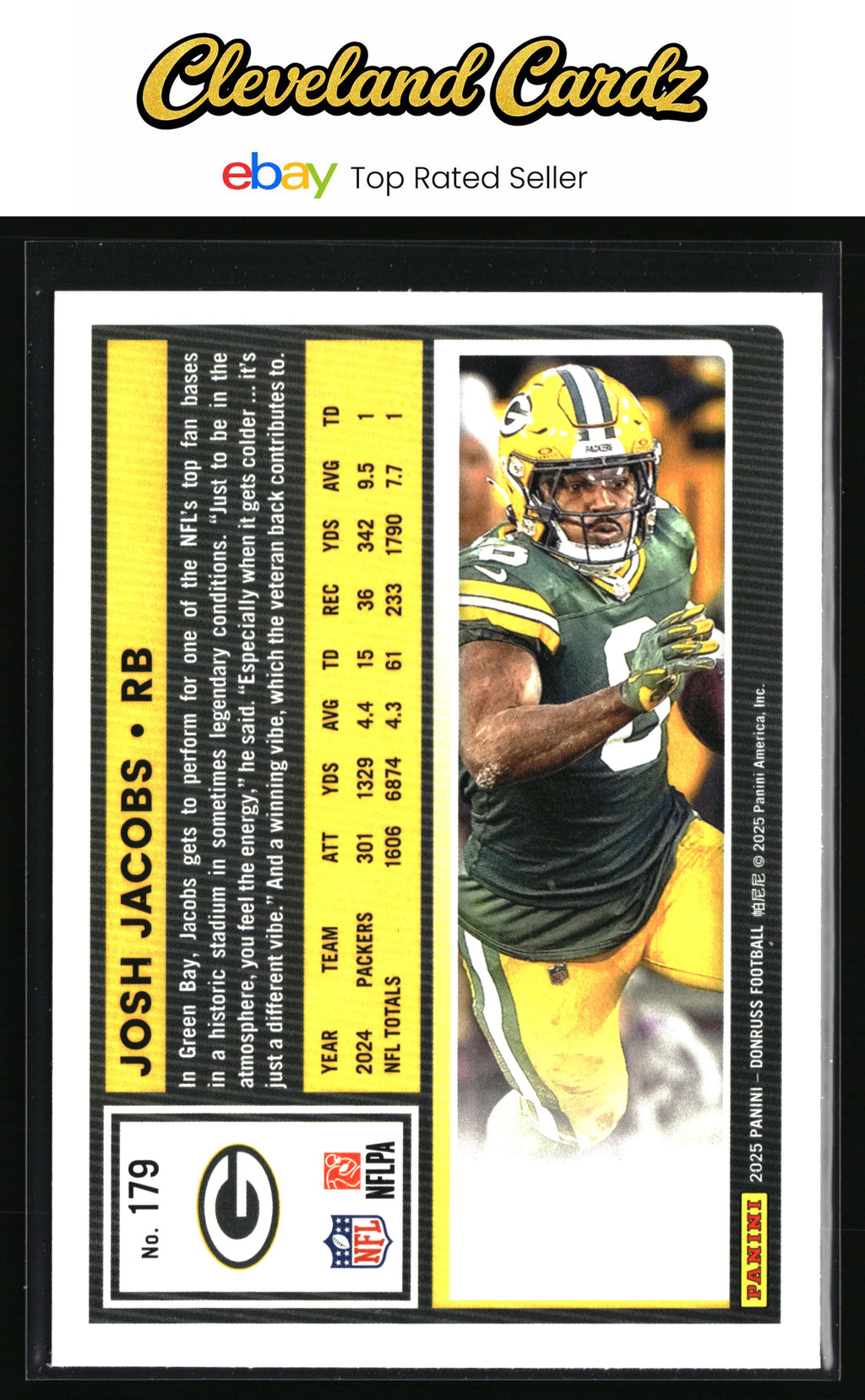 2025 Donruss #179 Josh Jacobs Press Proofs Blue