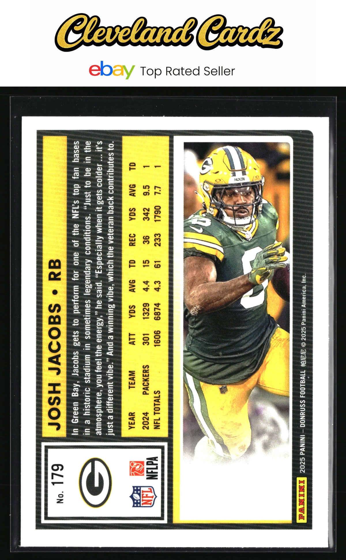 2025 Donruss #179 Josh Jacobs Press Proofs Blue