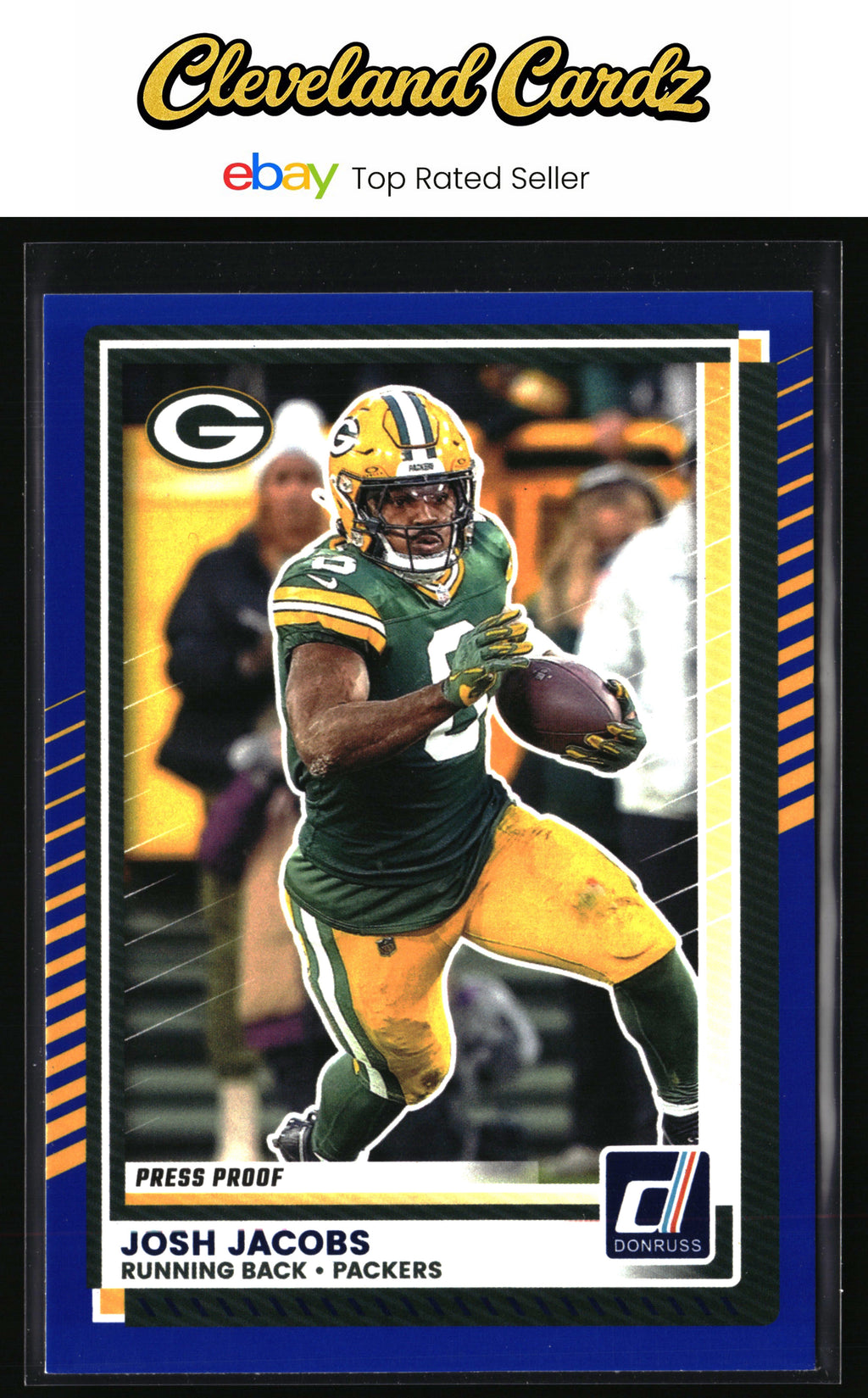 2025 Donruss #179 Josh Jacobs Press Proofs Blue