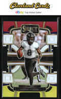 2023 Panini Select #7 Lamar Jackson Red and Yellow Prizm Die Cut