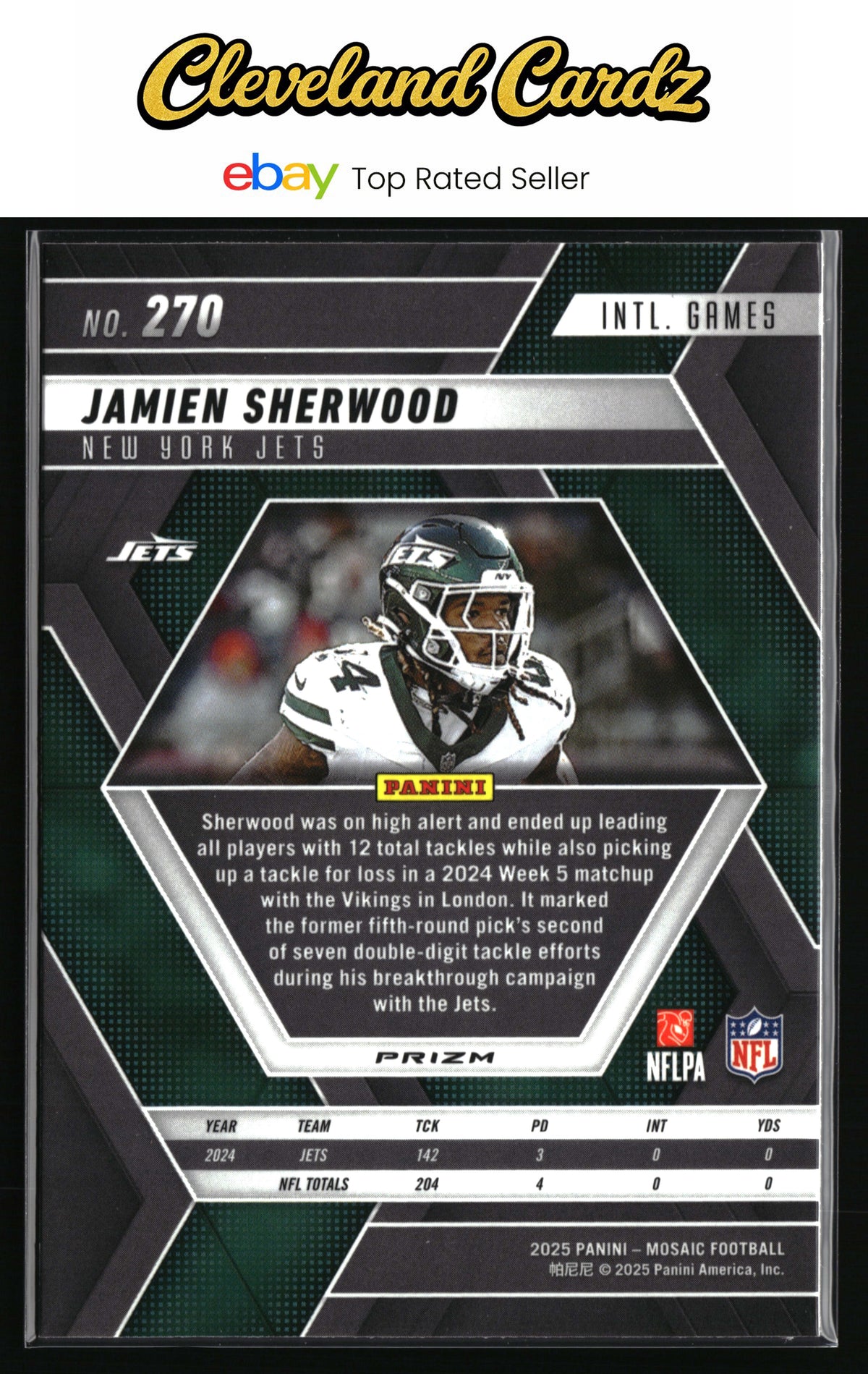 2025 Panini Mosaic #270 Jamien Sherwood Silver