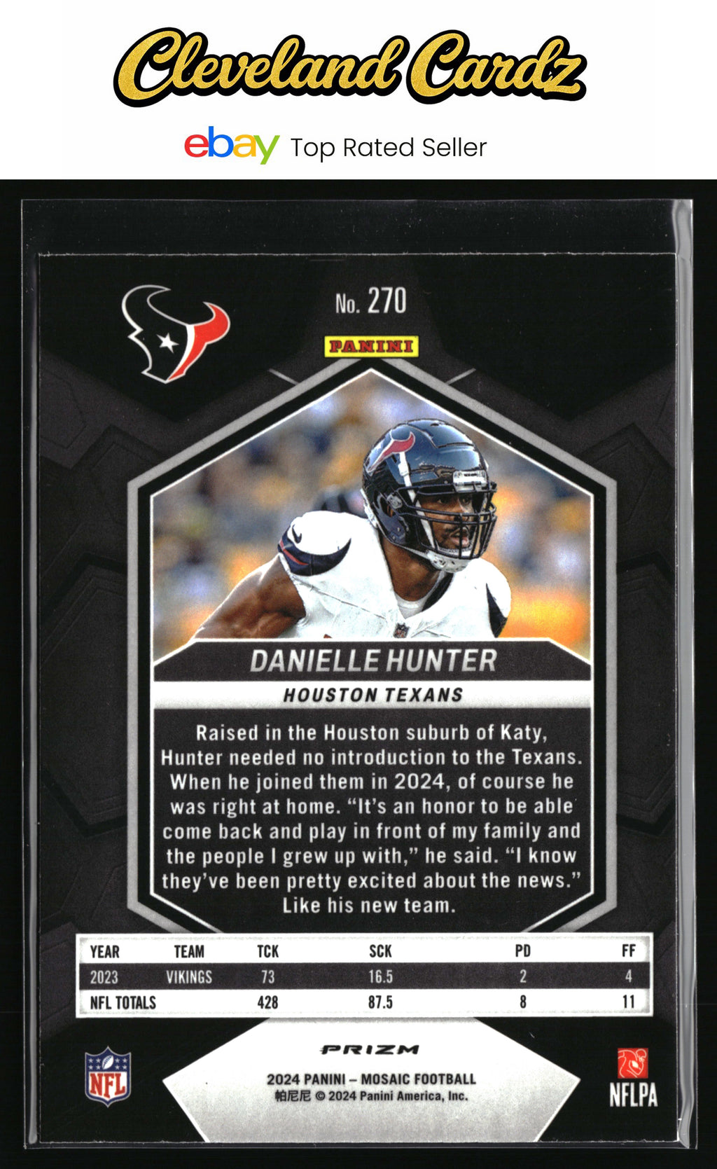 2024 Panini Mosaic #270 Danielle Hunter Mosaic Red