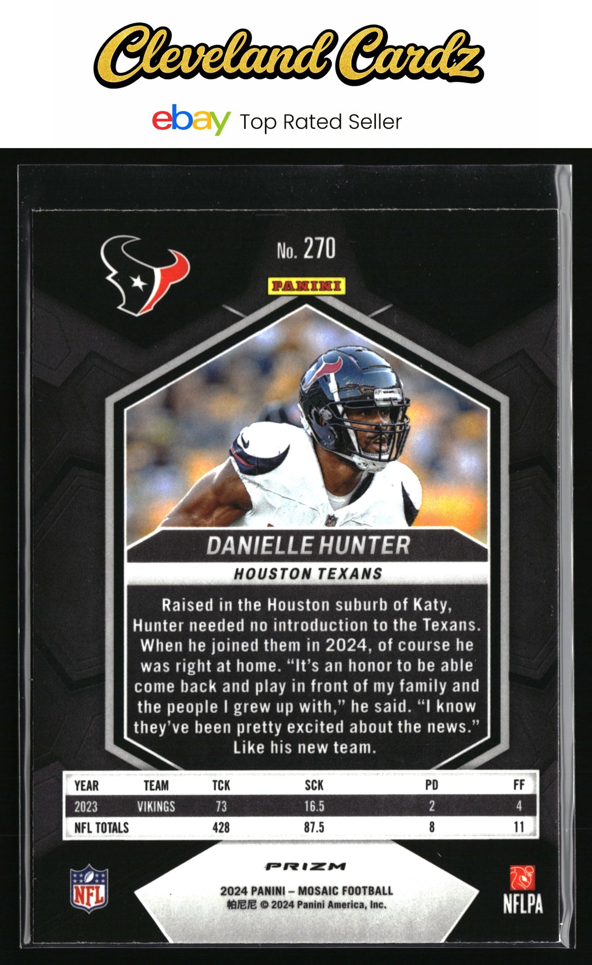 2024 Panini Mosaic #270 Danielle Hunter Mosaic Red