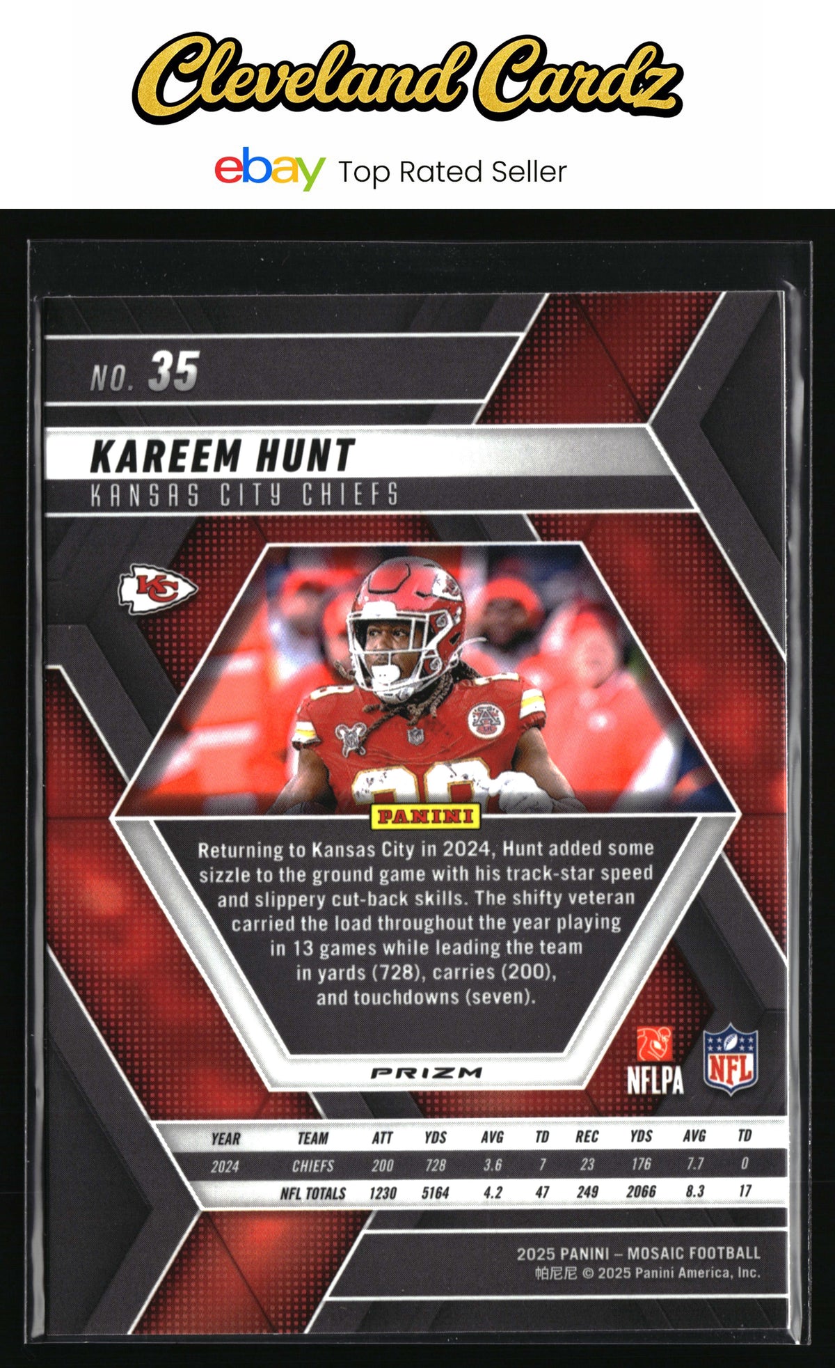 2025 Panini Mosaic #35 Kareem Hunt Mosaic