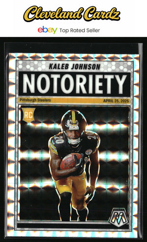 2025 Panini Mosaic #22 Kaleb Johnson Notoriety Mosaic