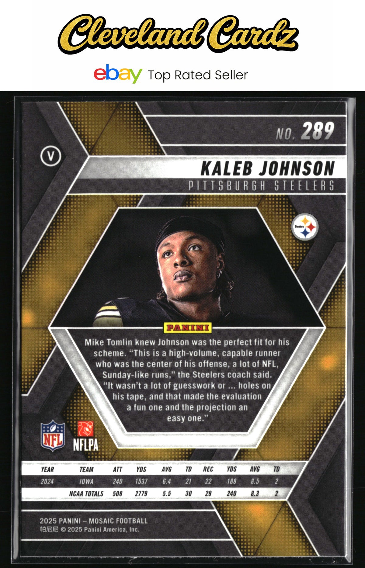 2025 Panini Mosaic #289 Kaleb Johnson