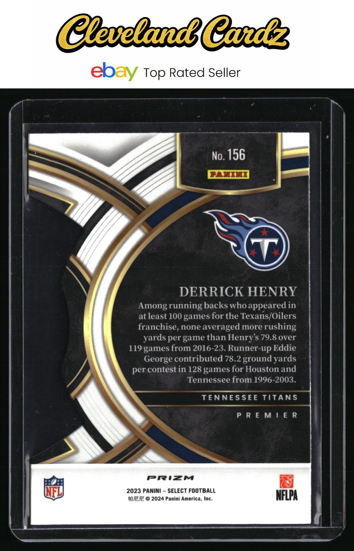 2023 Panini Select #156 Derrick Henry Black and Red Prizm Die Cut