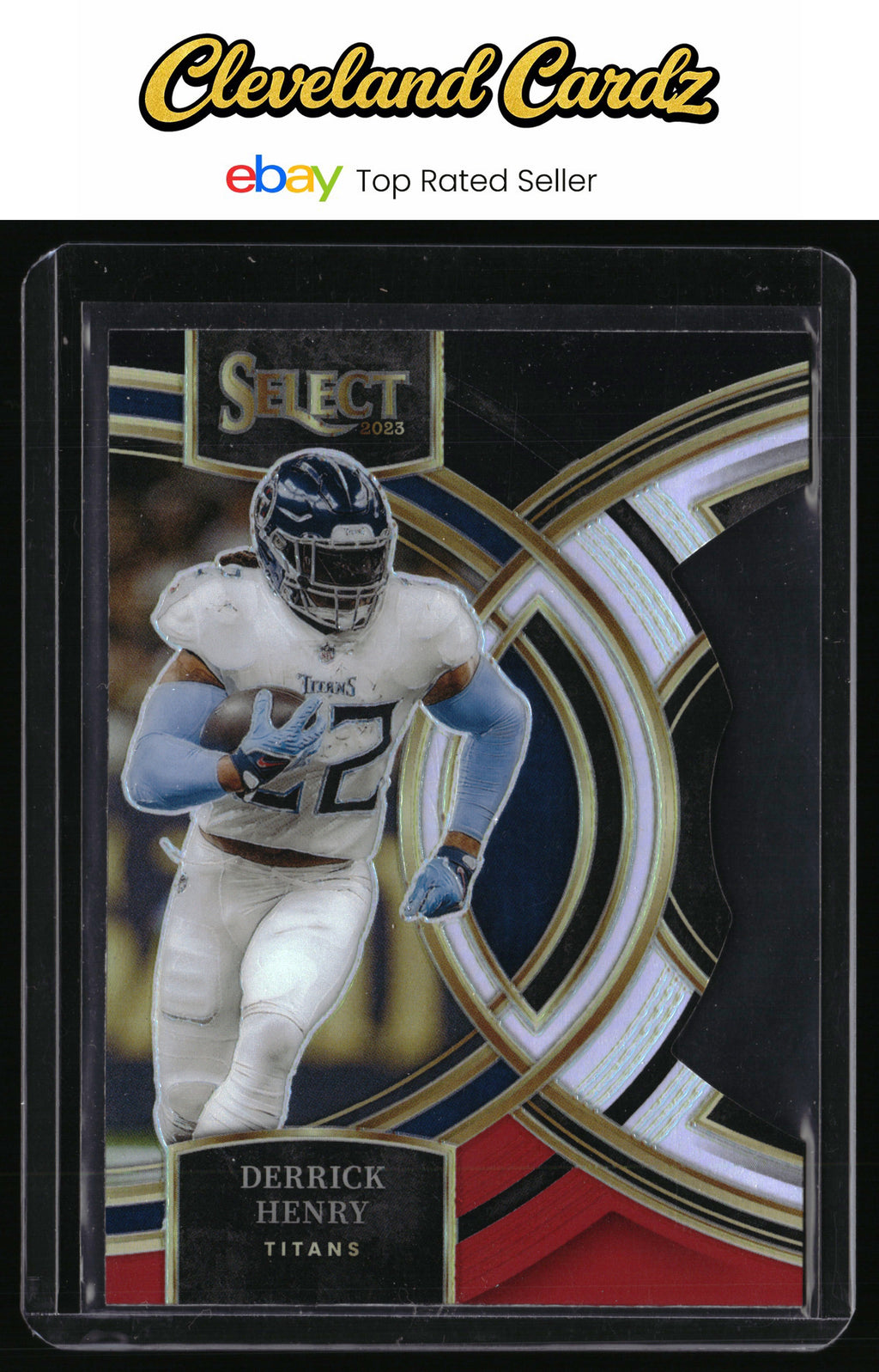 2023 Panini Select #156 Derrick Henry Black and Red Prizm Die Cut