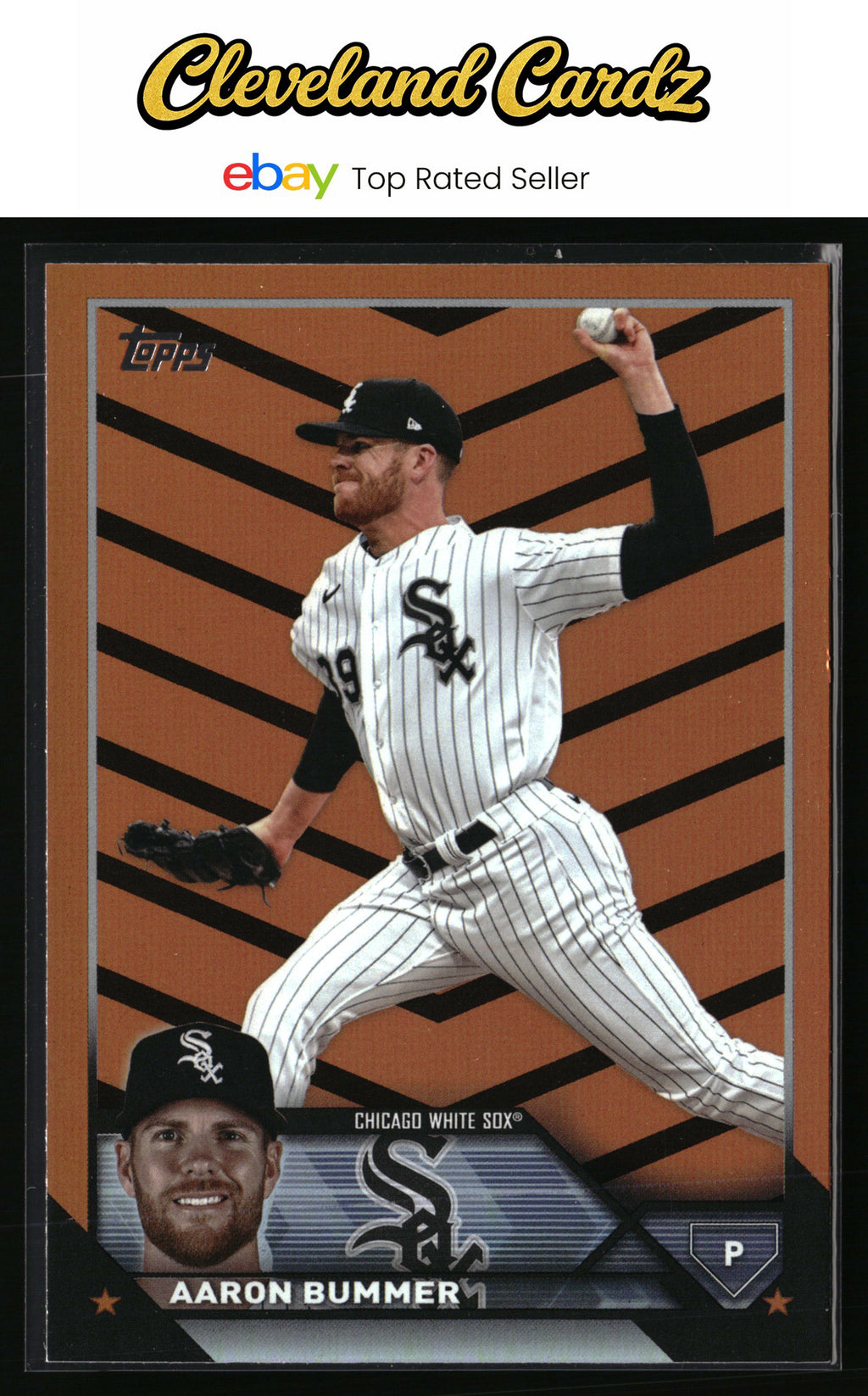 2023 Topps Update #US102 Aaron Bummer Orange and Black Foil