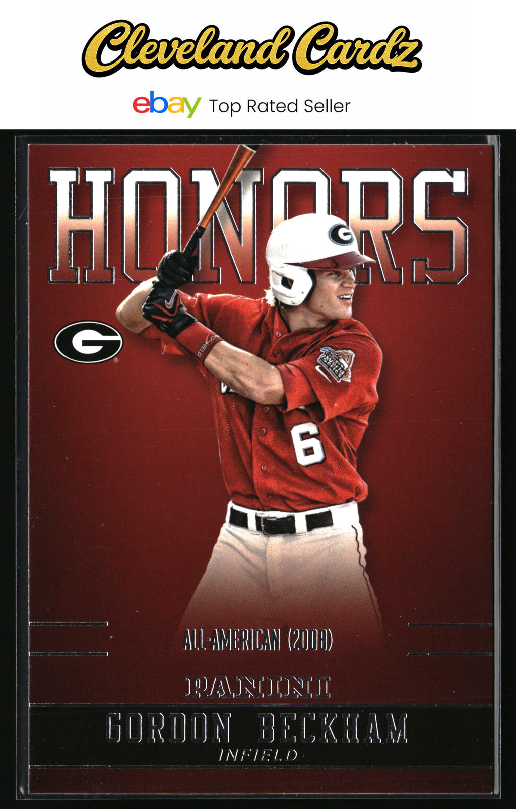 2015 Panini Georgia Bulldogs #GB-GA Gordon Beckham Honors Silver