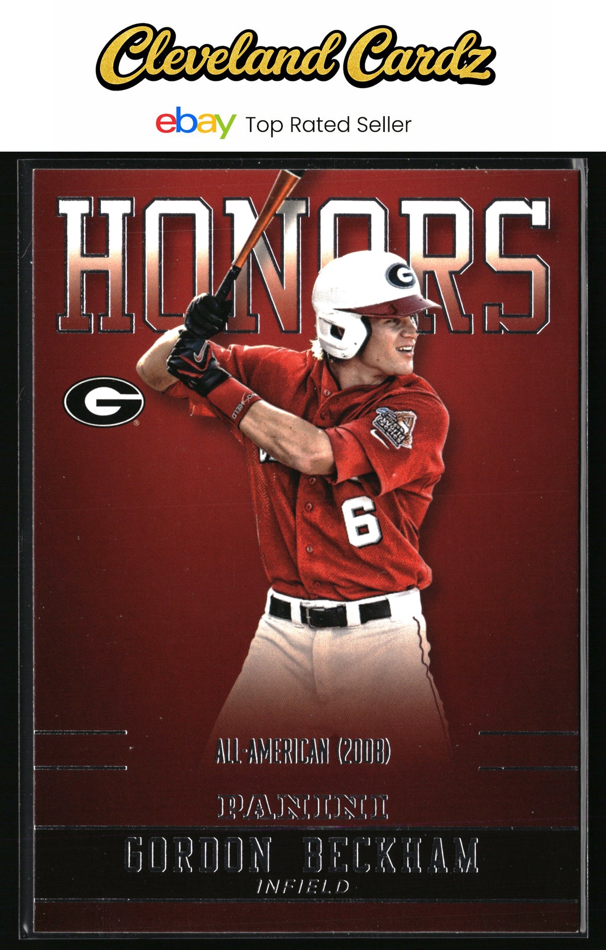 2015 Panini Georgia Bulldogs #GB-GA Gordon Beckham Honors Silver