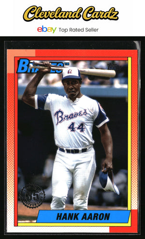 2025 Topps #T90-14 Hank Aaron 1990 Topps Baseball 35th Anniversary (Series One)