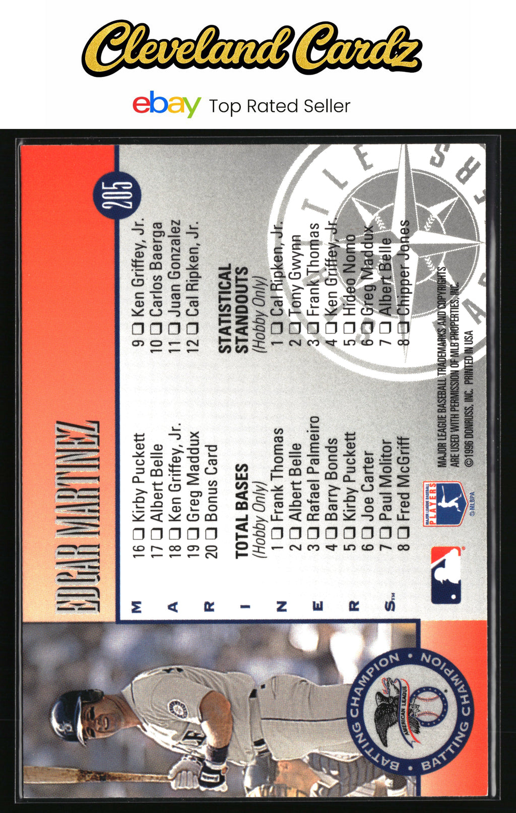 1996 Leaf #205 Tony Gwynn / Edgar Martinez