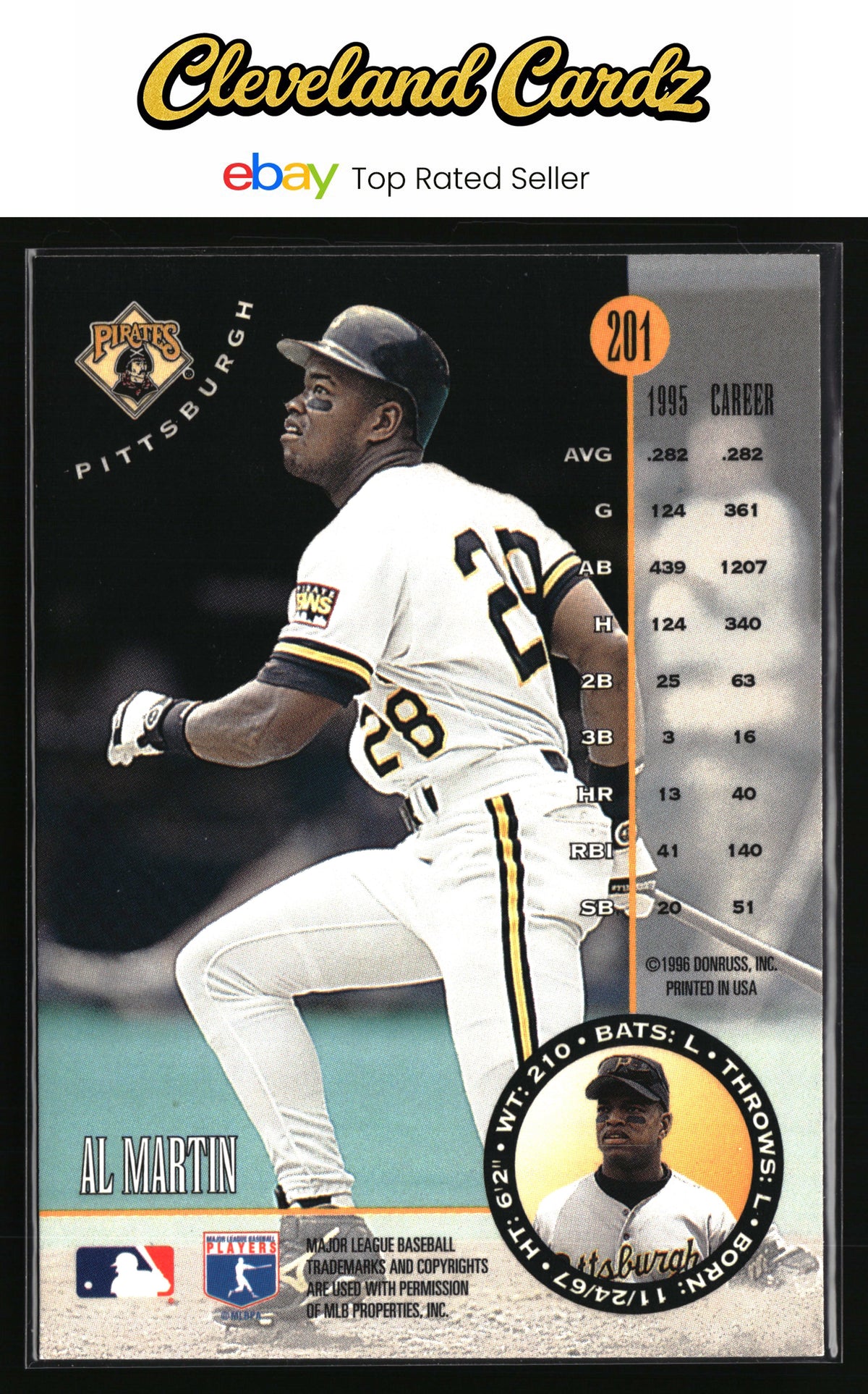 1996 Leaf #201 Al Martin