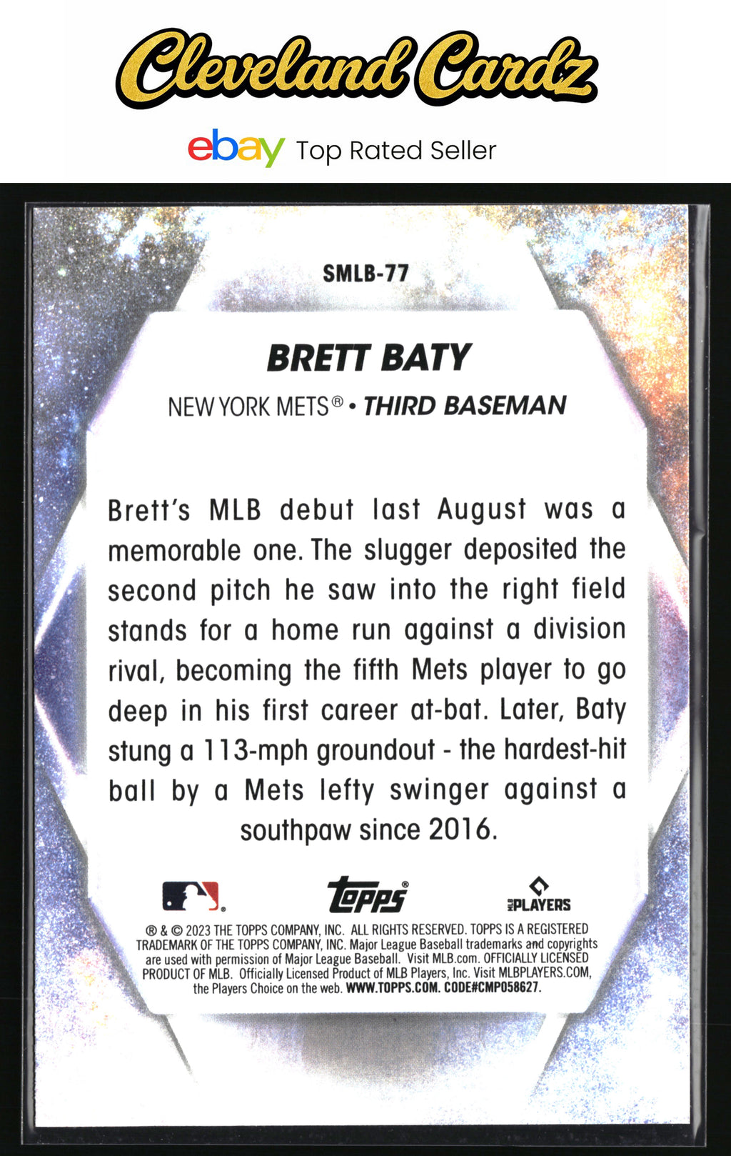 2023 Topps Update #SMLBC-82 Brett Baty Stars of MLB Chrome