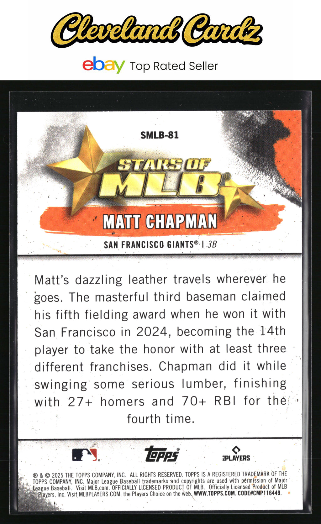 2025 Topps Update #SMLB-81 Matt Chapman Stars of MLB