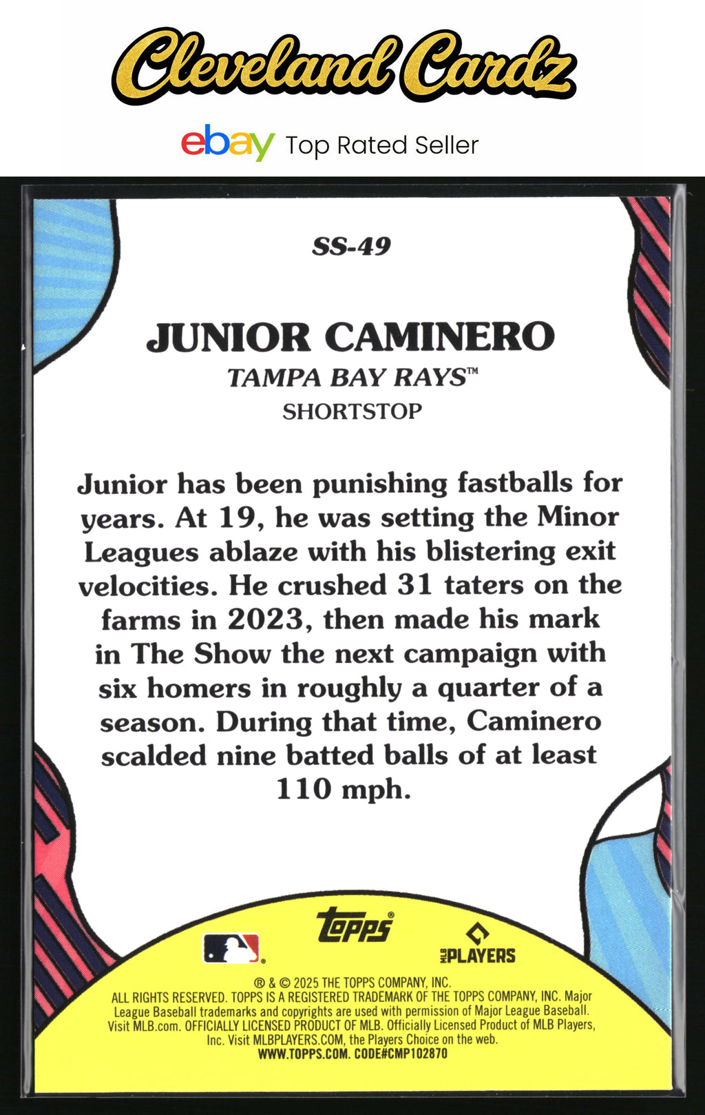 2025 Topps #SS-49 Junior Caminero Summer Superstars