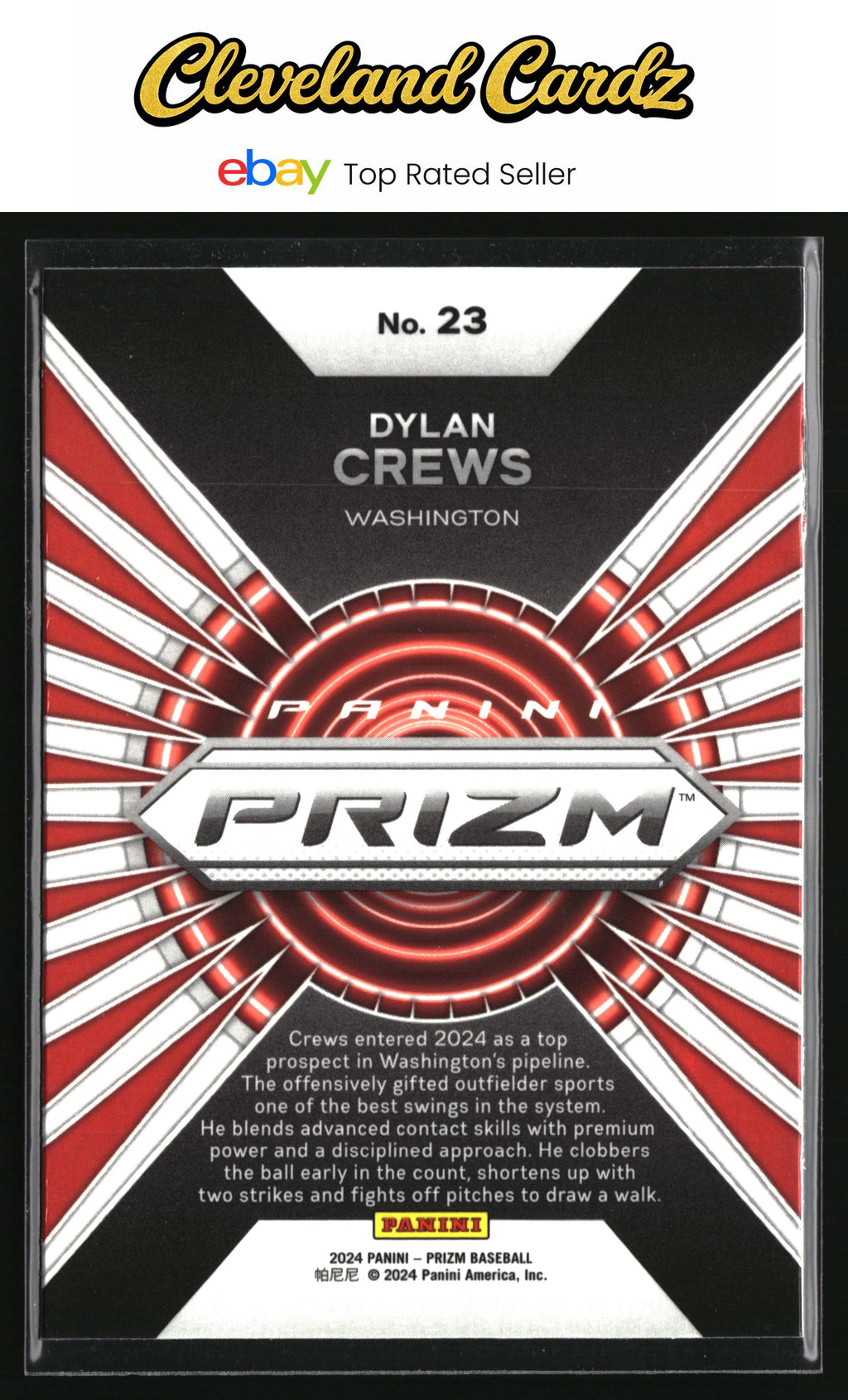 2024 Panini Prizm #23 Dylan Crews Hype