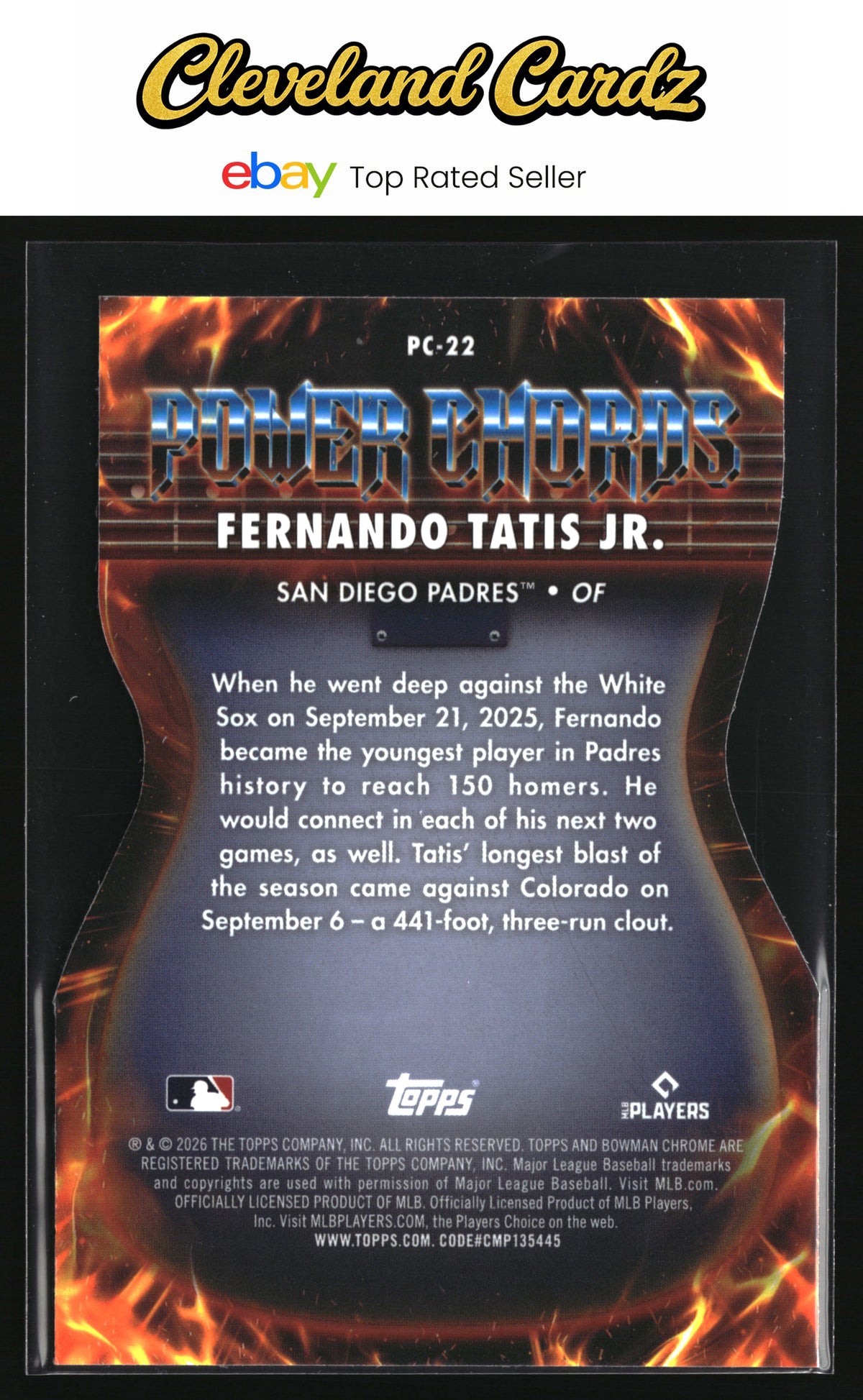 2026 Bowman #PC-22 Fernando Tatis Jr. Power Chords
