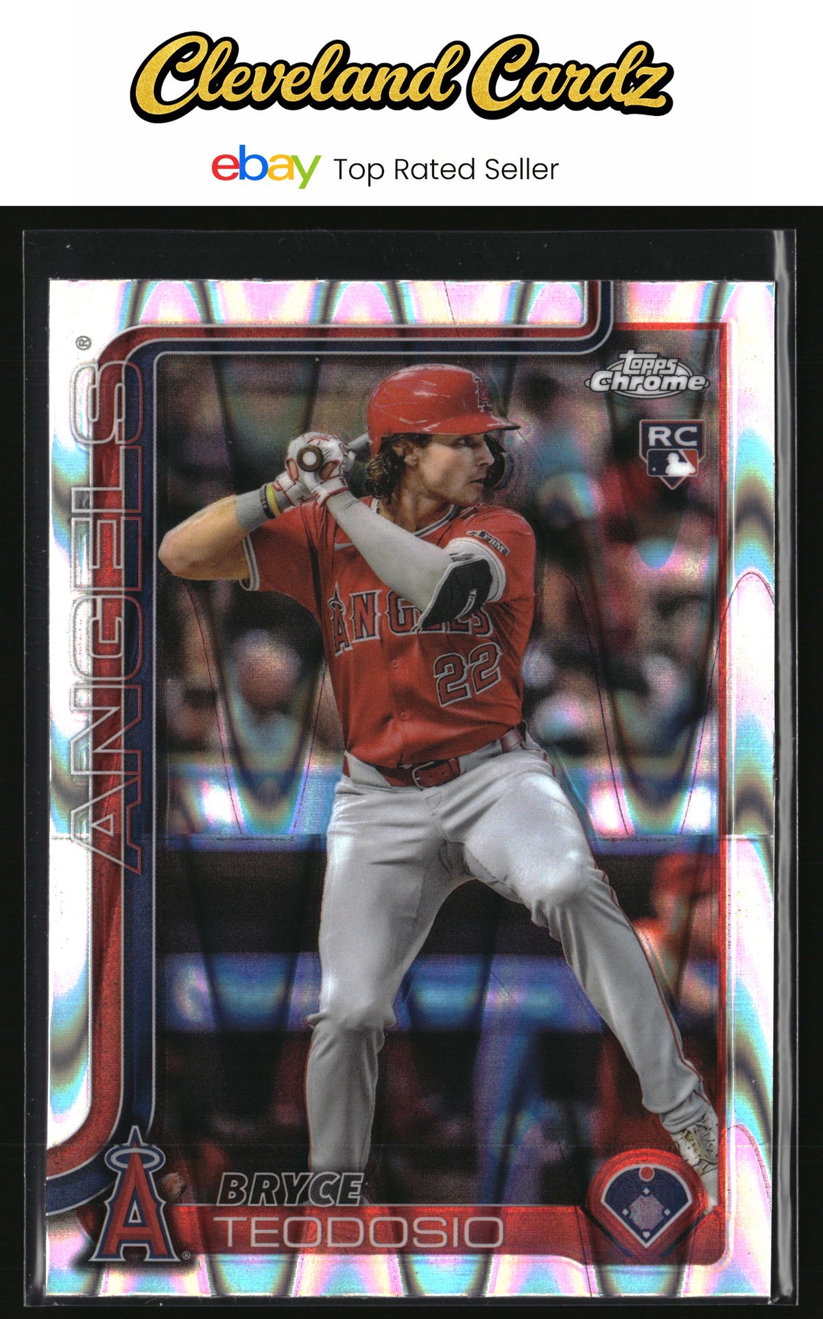 2025 Topps Chrome #198 Bryce Teodosio RayWave Refractor