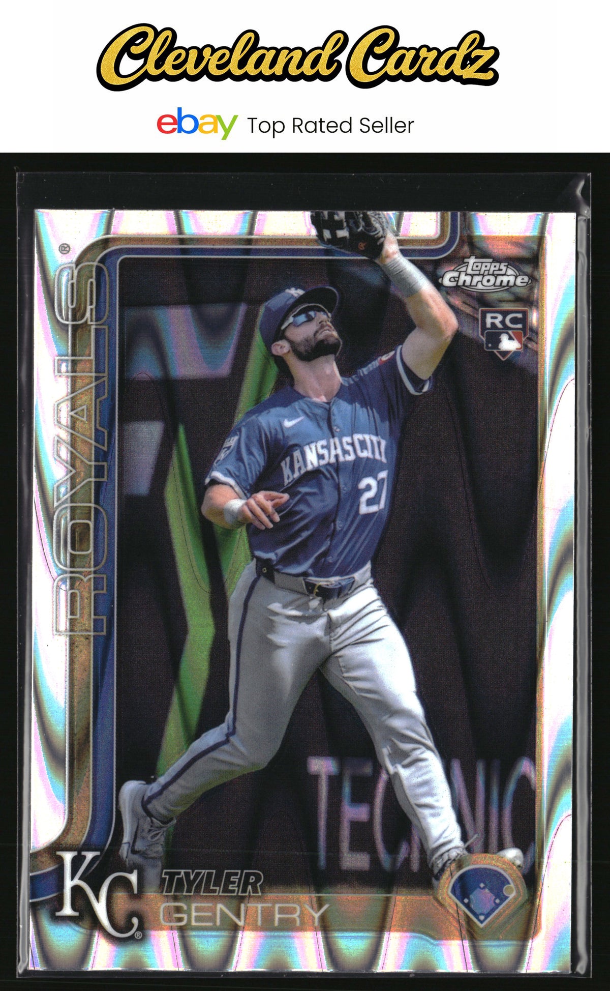 2025 Topps Chrome #218 Tyler Gentry RayWave Refractor