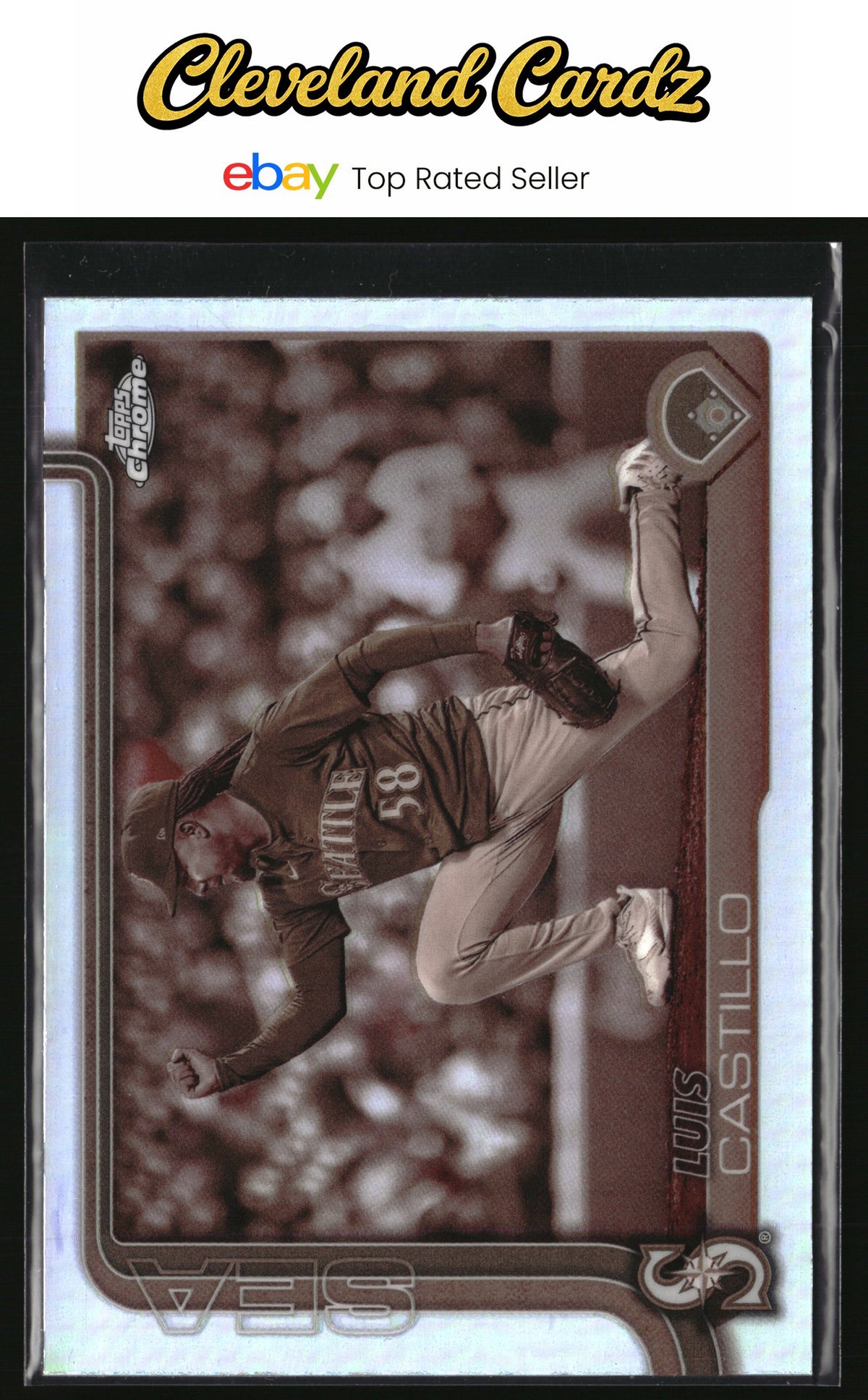 2025 Topps Chrome #69 Luis Castillo Sepia Refractor