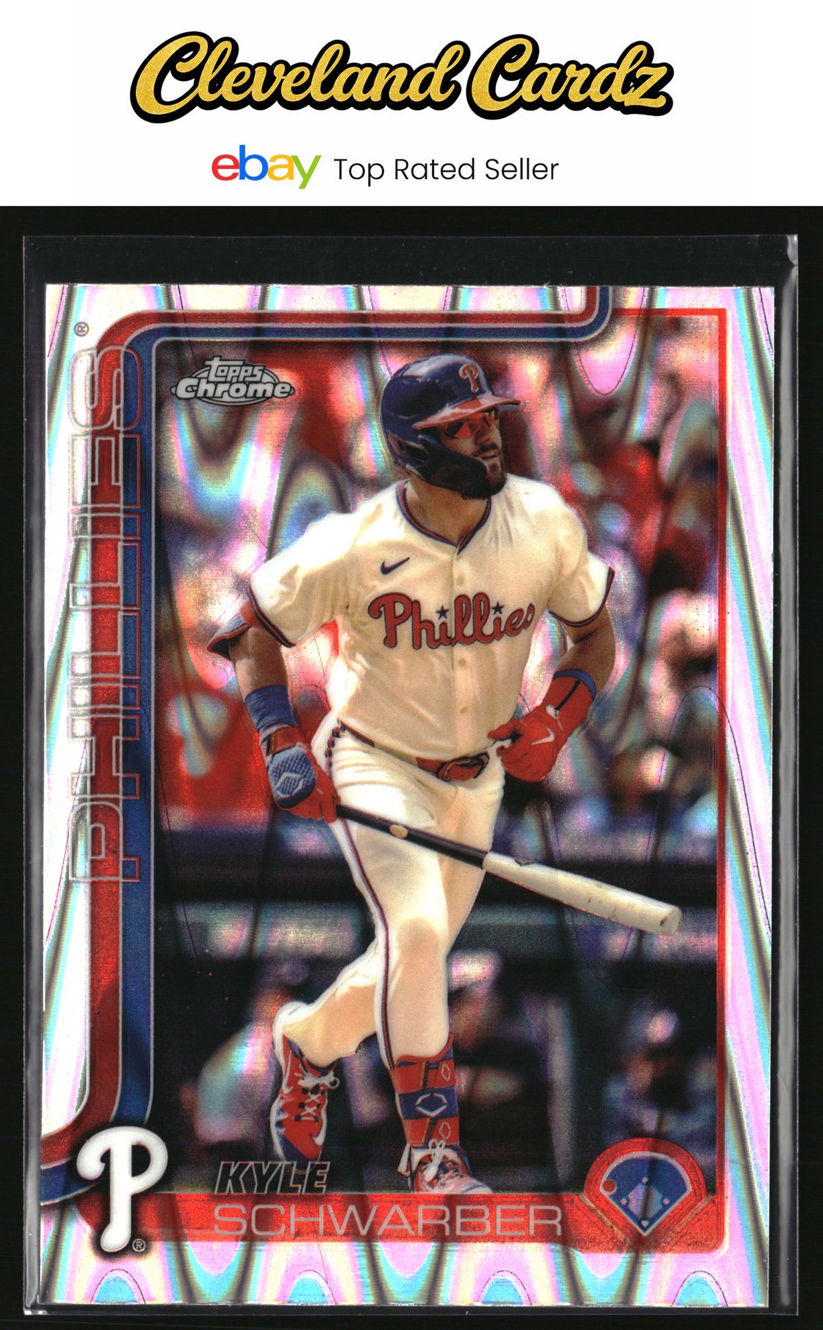 2025 Topps Chrome #31 Kyle Schwarber RayWave Refractor