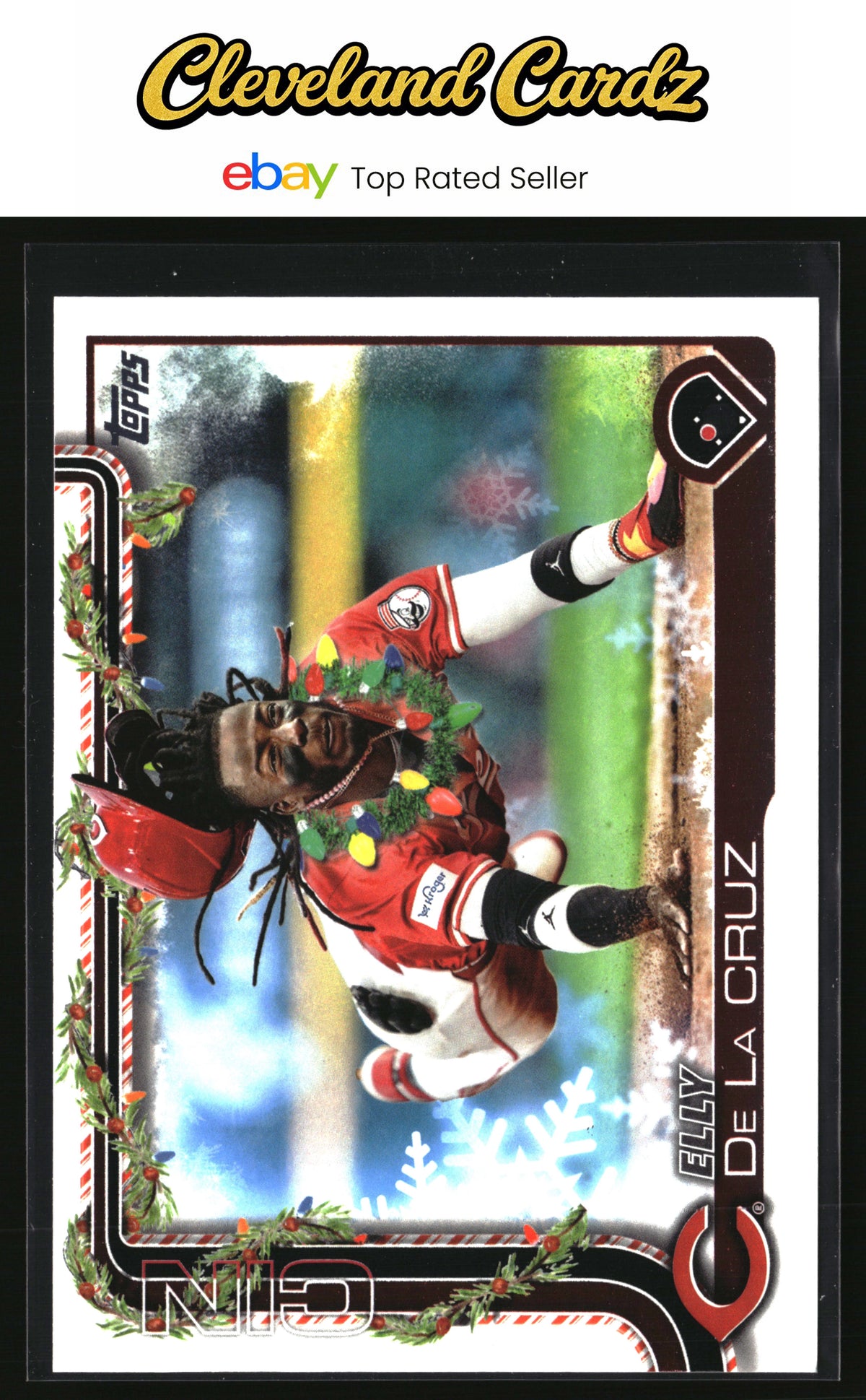 2025 Topps Holiday #H97b Elly De La Cruz