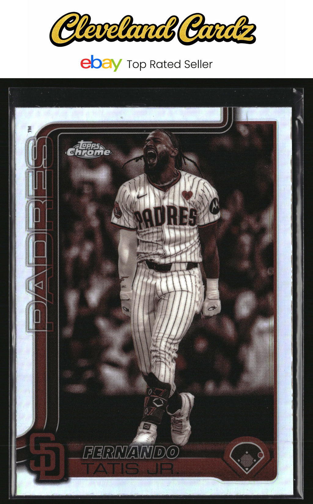 2025 Topps Chrome #159 Fernando Tatis Jr. Sepia Refractor