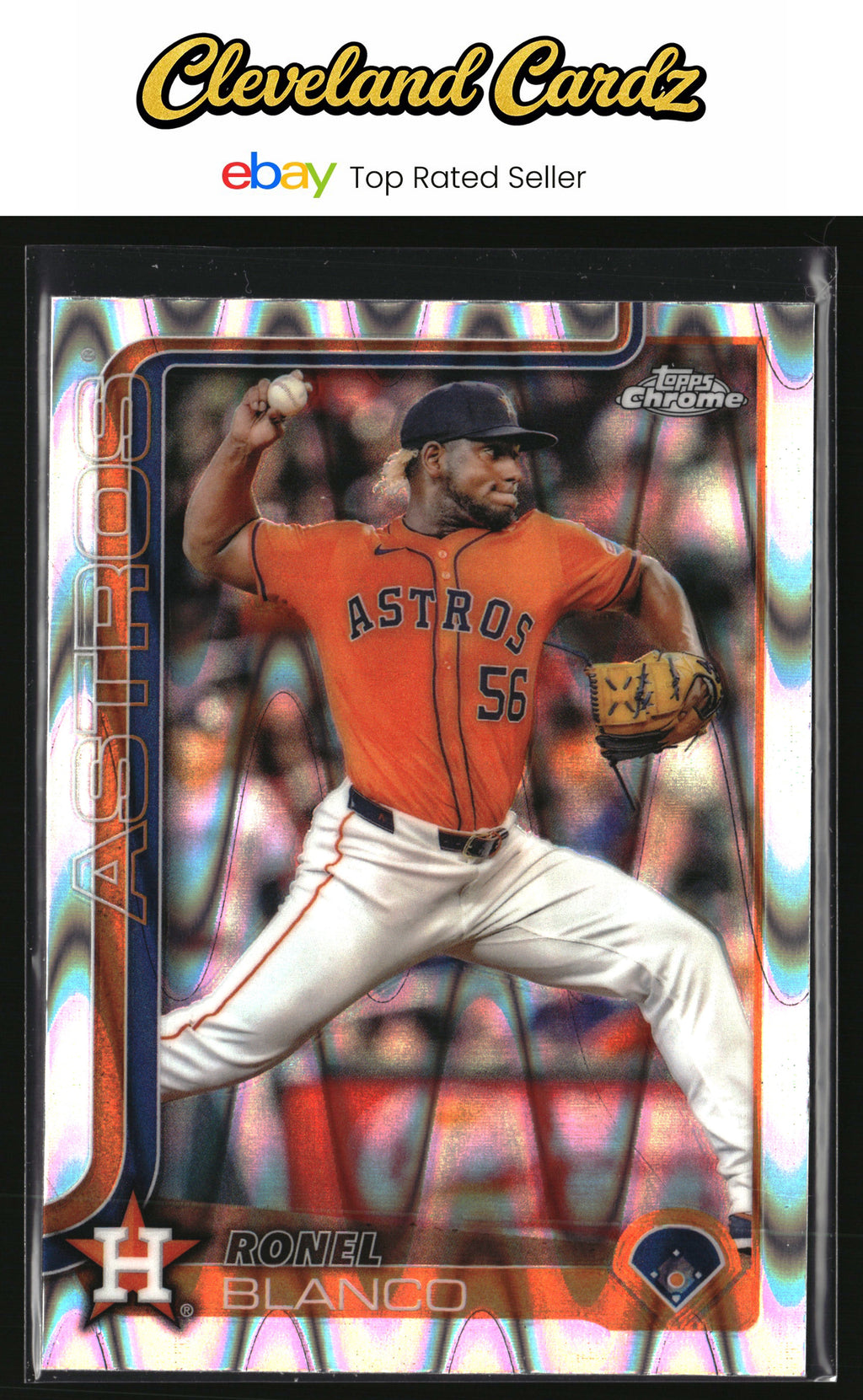 2025 Topps Chrome #292 Ronel Blanco RayWave Refractor