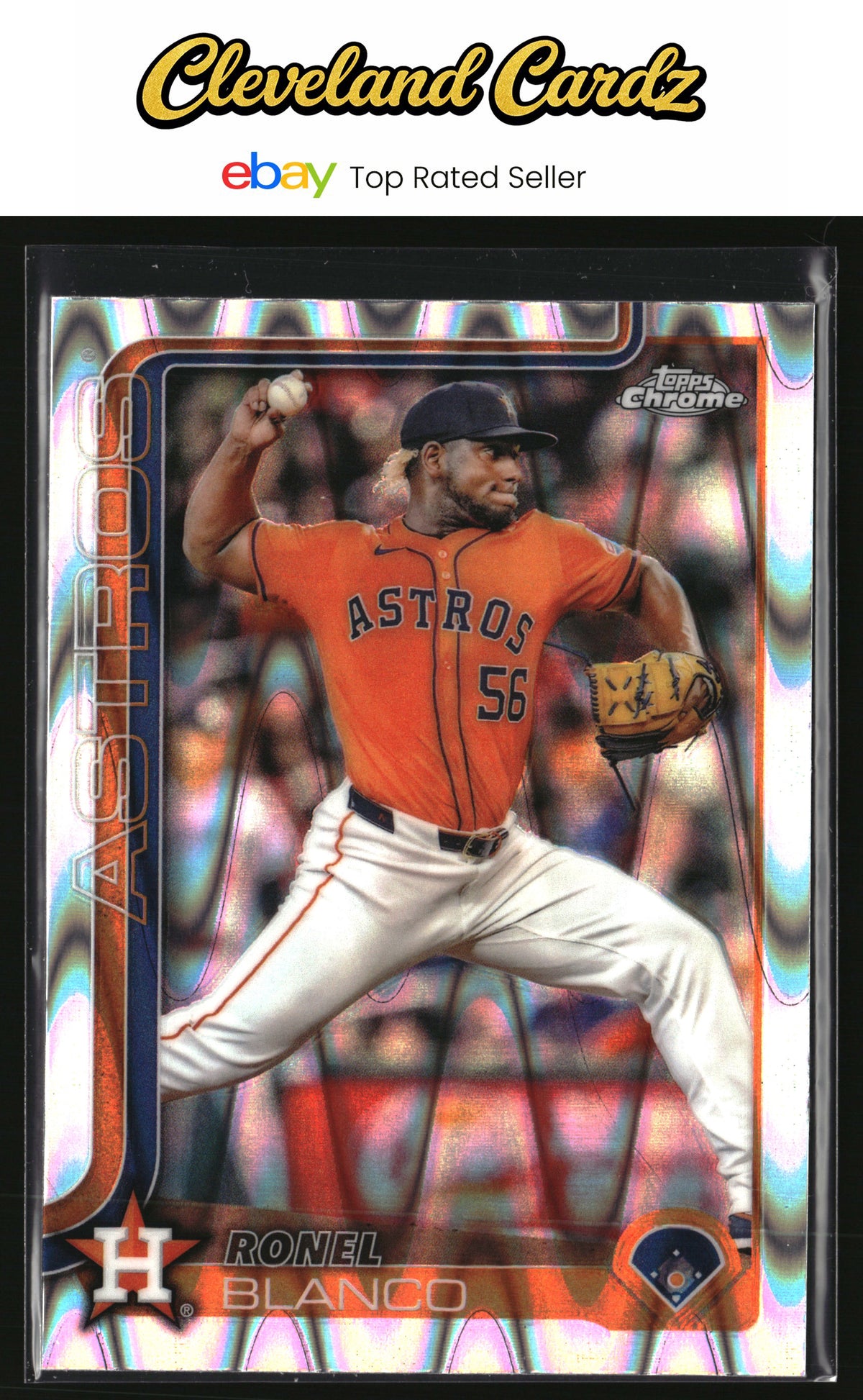 2025 Topps Chrome #292 Ronel Blanco RayWave Refractor