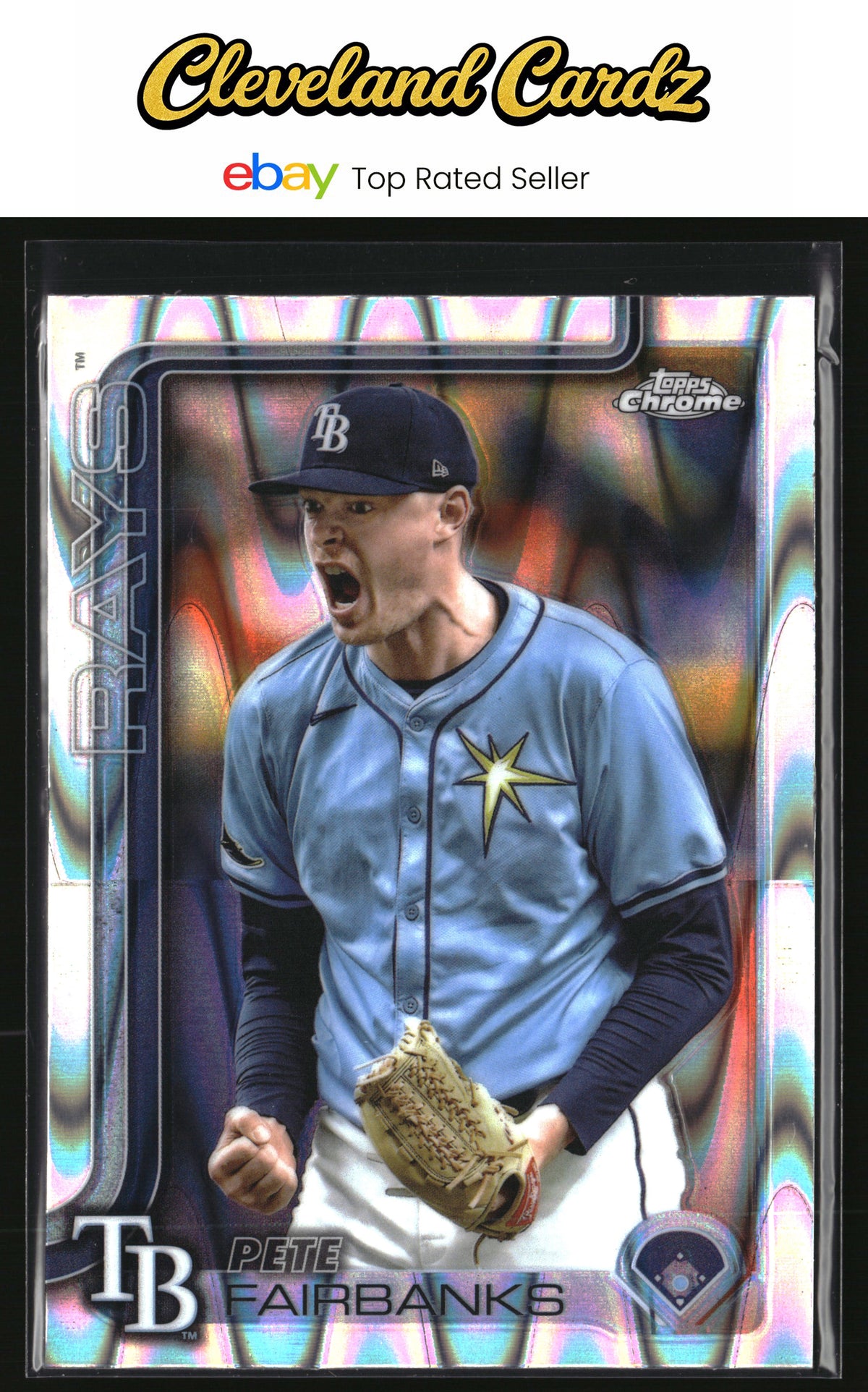 2025 Topps Chrome #84 Pete Fairbanks RayWave Refractor