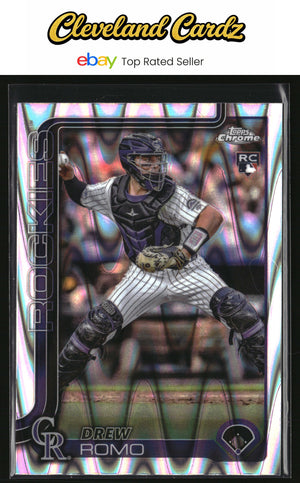2025 Topps Chrome #124 Drew Romo RayWave Refractor