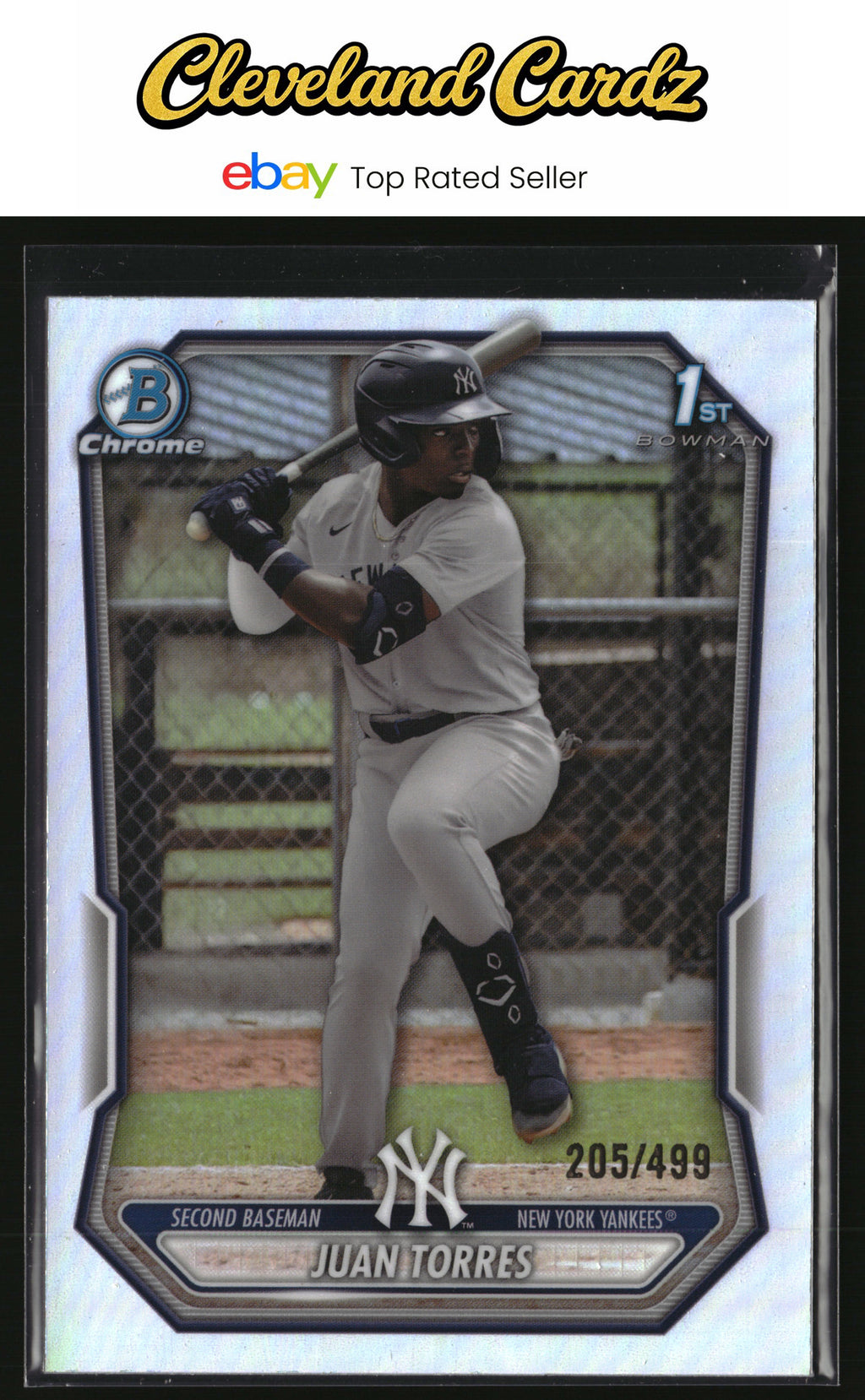 2026 Bowman #BCP-75 Juan Torres Chrome Prospects Refractor #/499