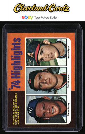 1975 Topps #7 Steve Busby / Dick Bosman / Nolan Ryan