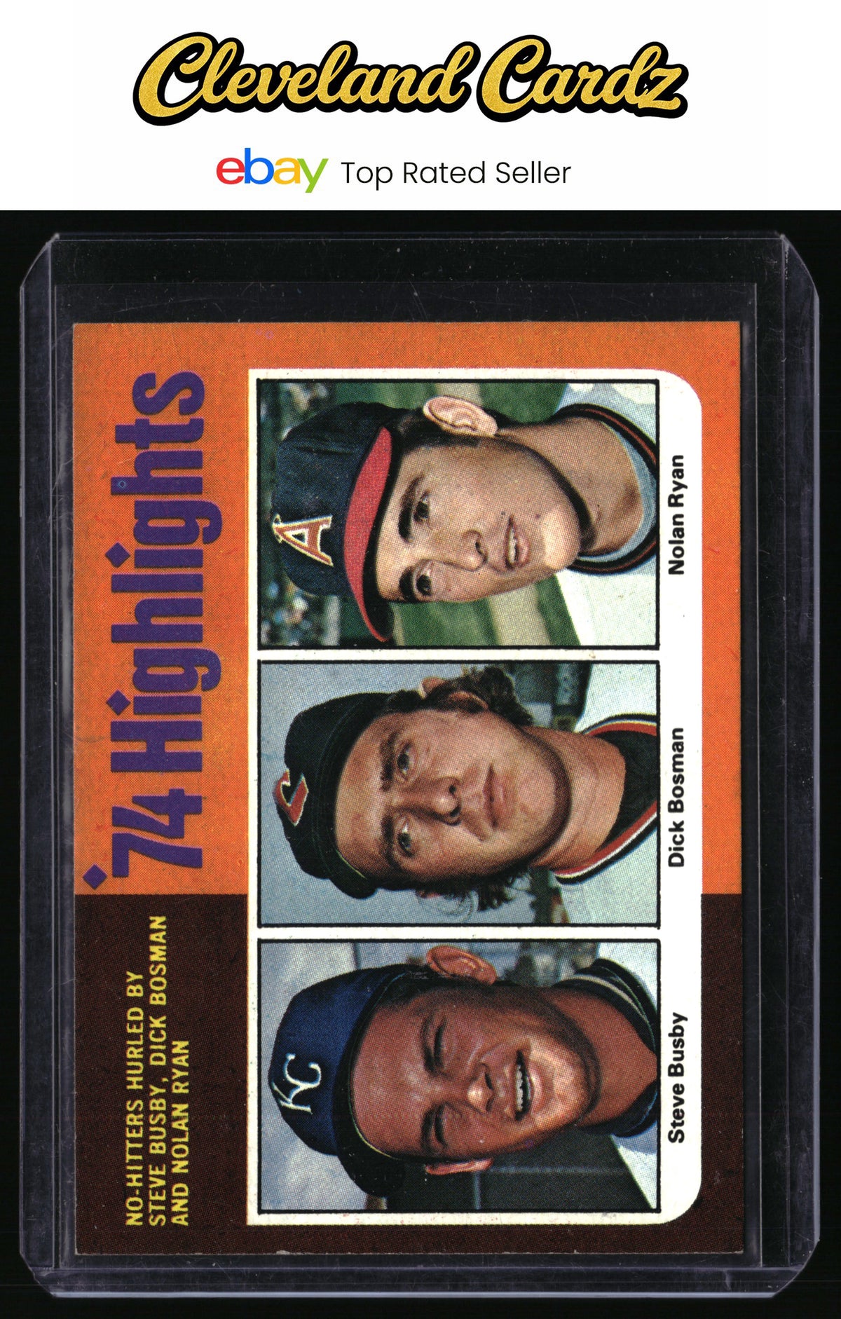 1975 Topps #7 Steve Busby / Dick Bosman / Nolan Ryan