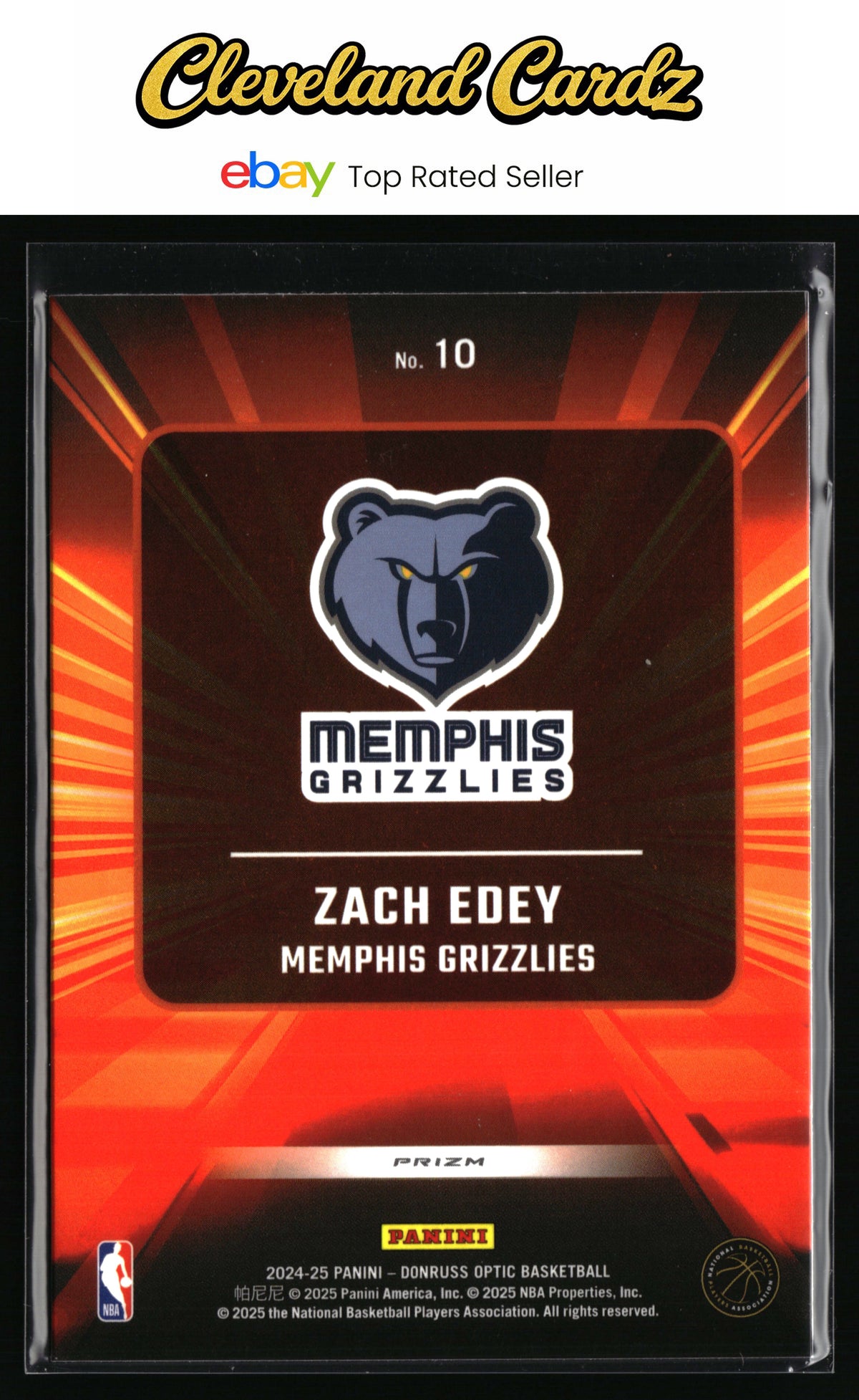 2024-25 Donruss Optic #10 Zach Edey Express Lane