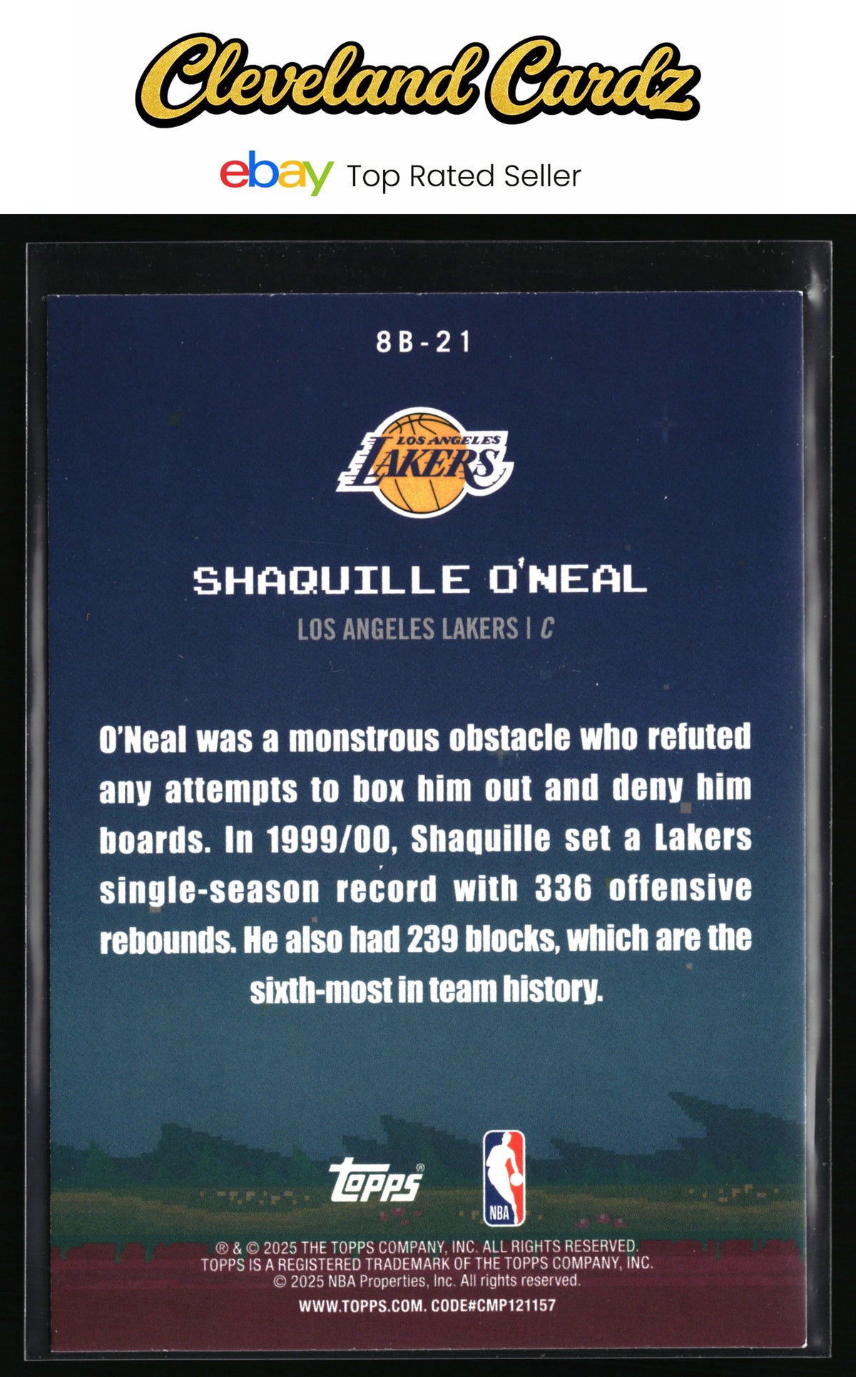 2025-26 Topps #8B-21 Shaquille O'Neal 8-Bit Ballers