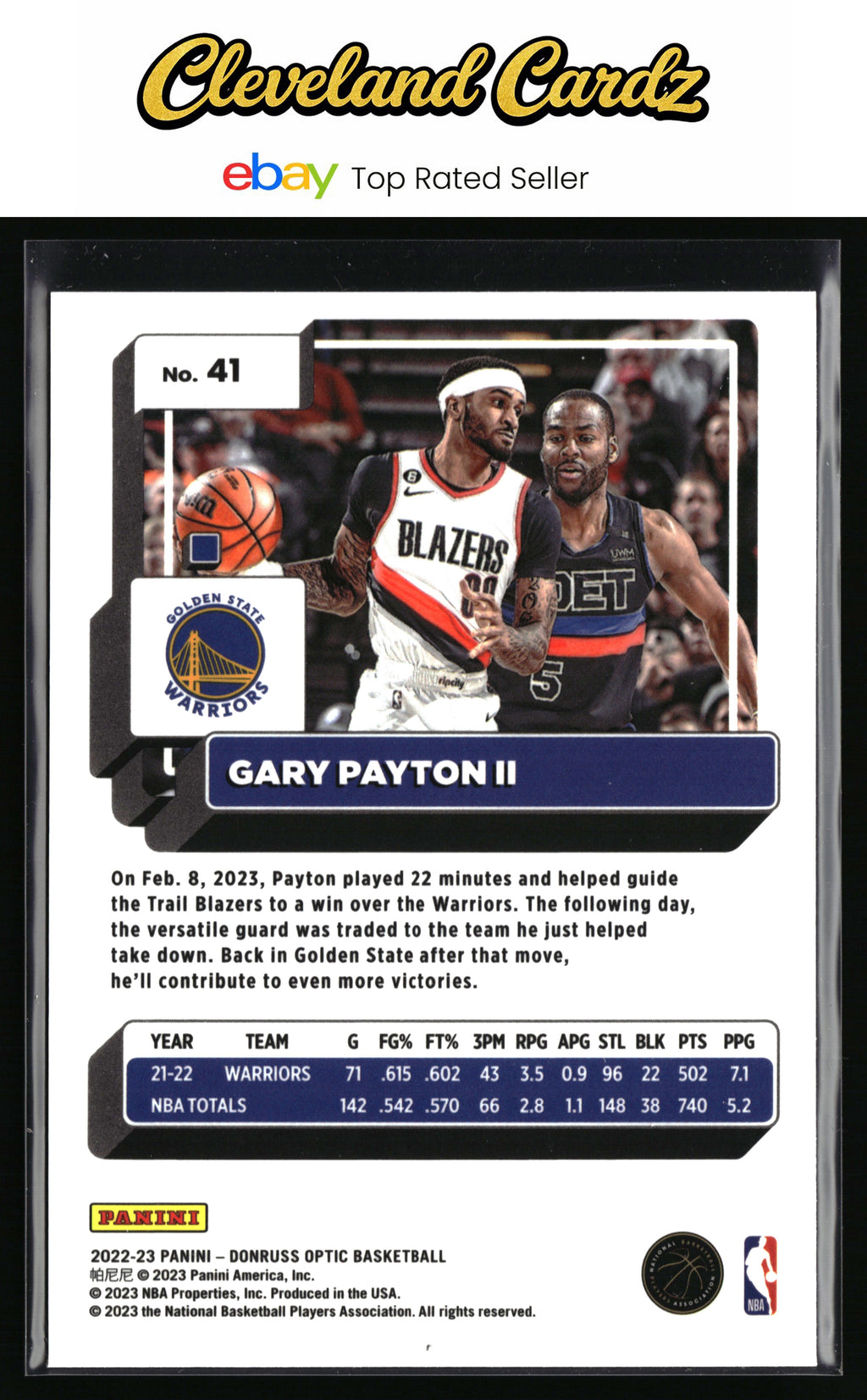 2022-23 Donruss Optic #41 Gary Payton II