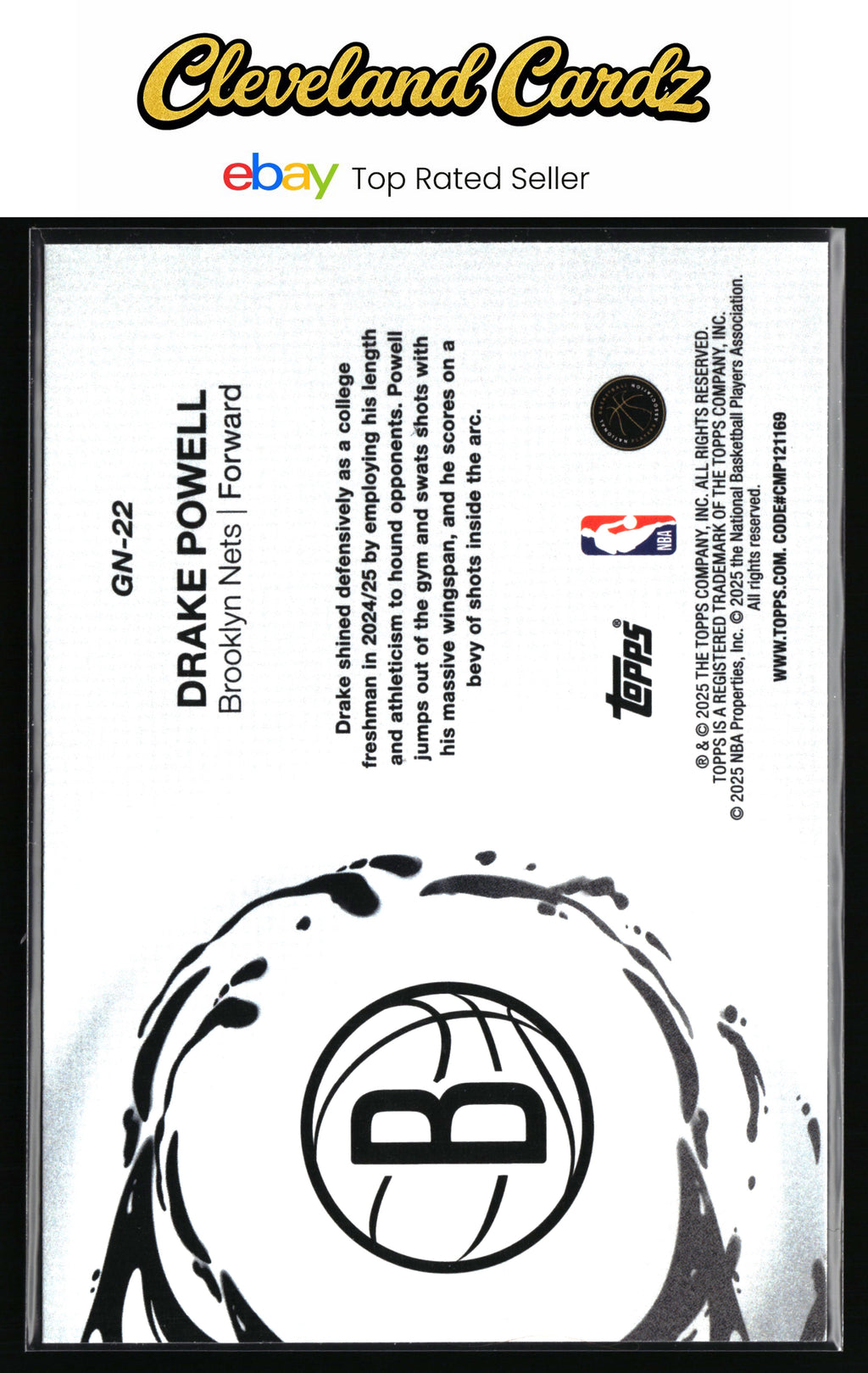 2025-26 Topps #GN-22 Drake Powell Generation Now