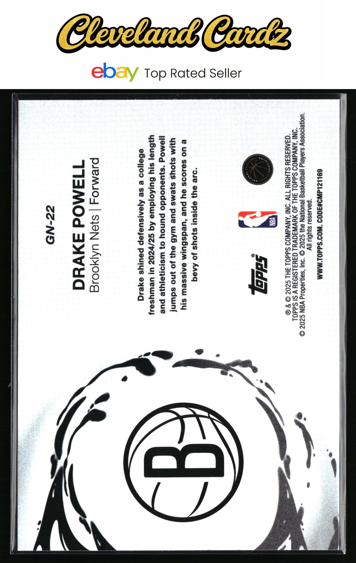 2025-26 Topps #GN-22 Drake Powell Generation Now