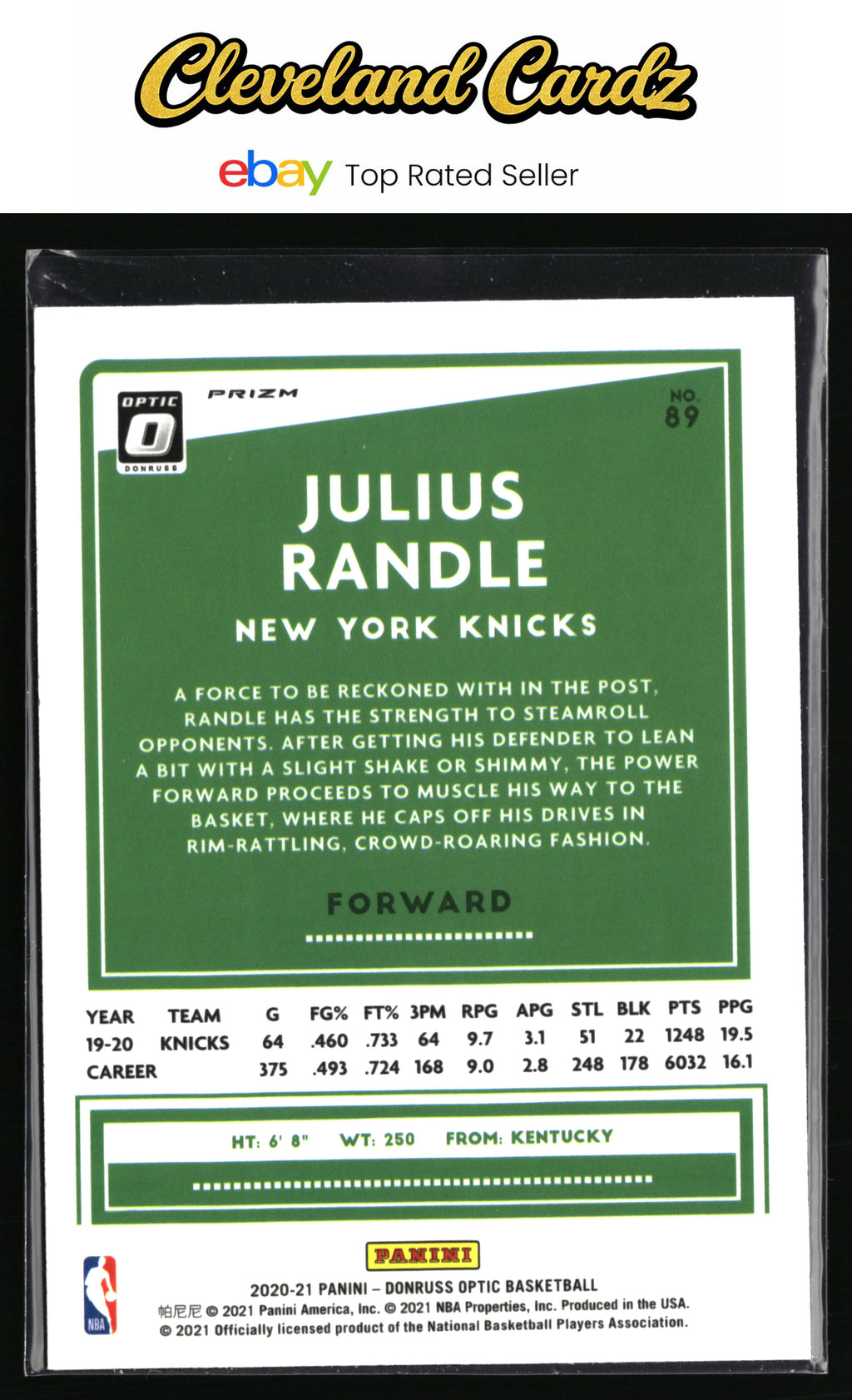 2020-21 Donruss Optic #89 Julius Randle Hyper Pink