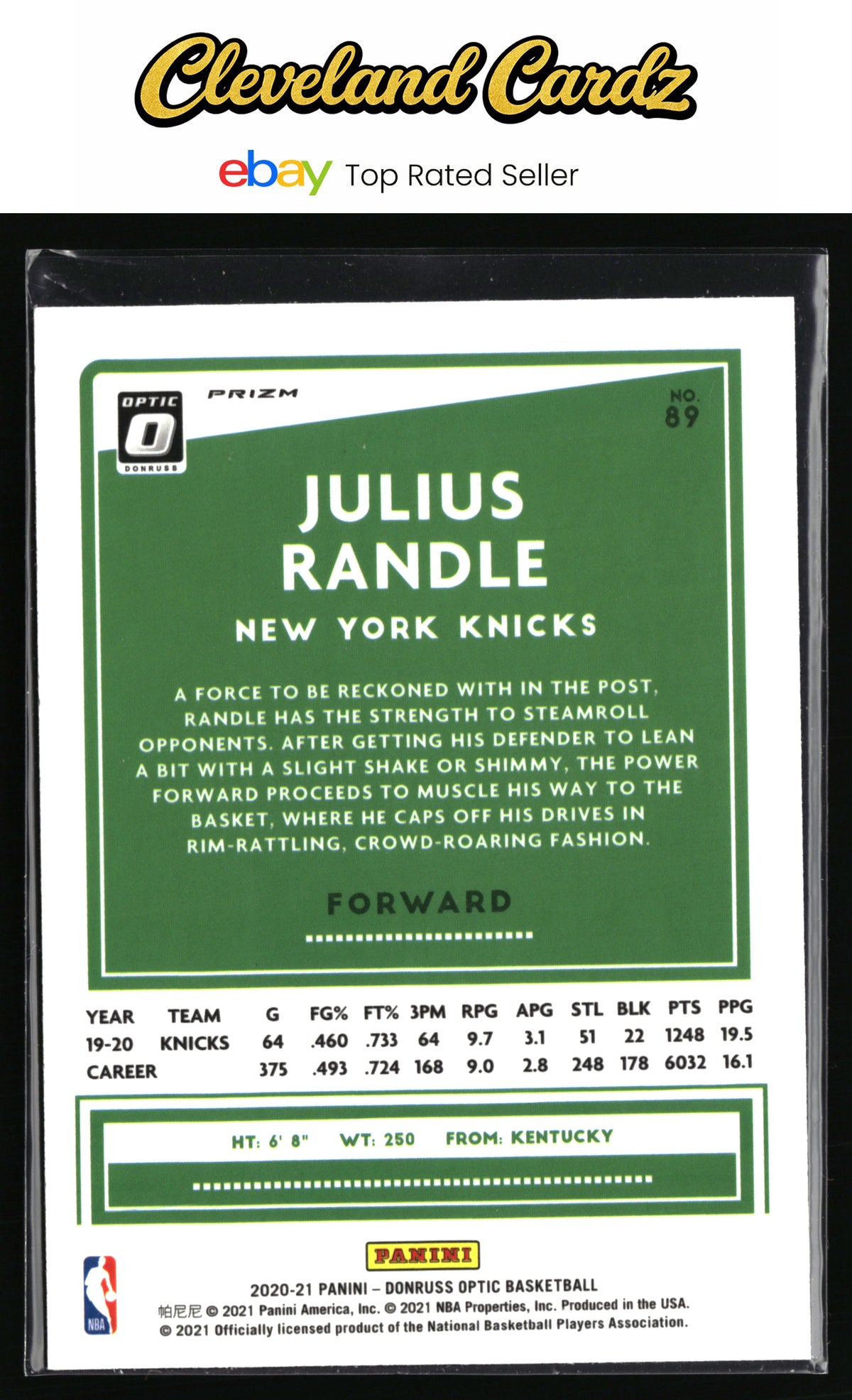 2020-21 Donruss Optic #89 Julius Randle Hyper Pink