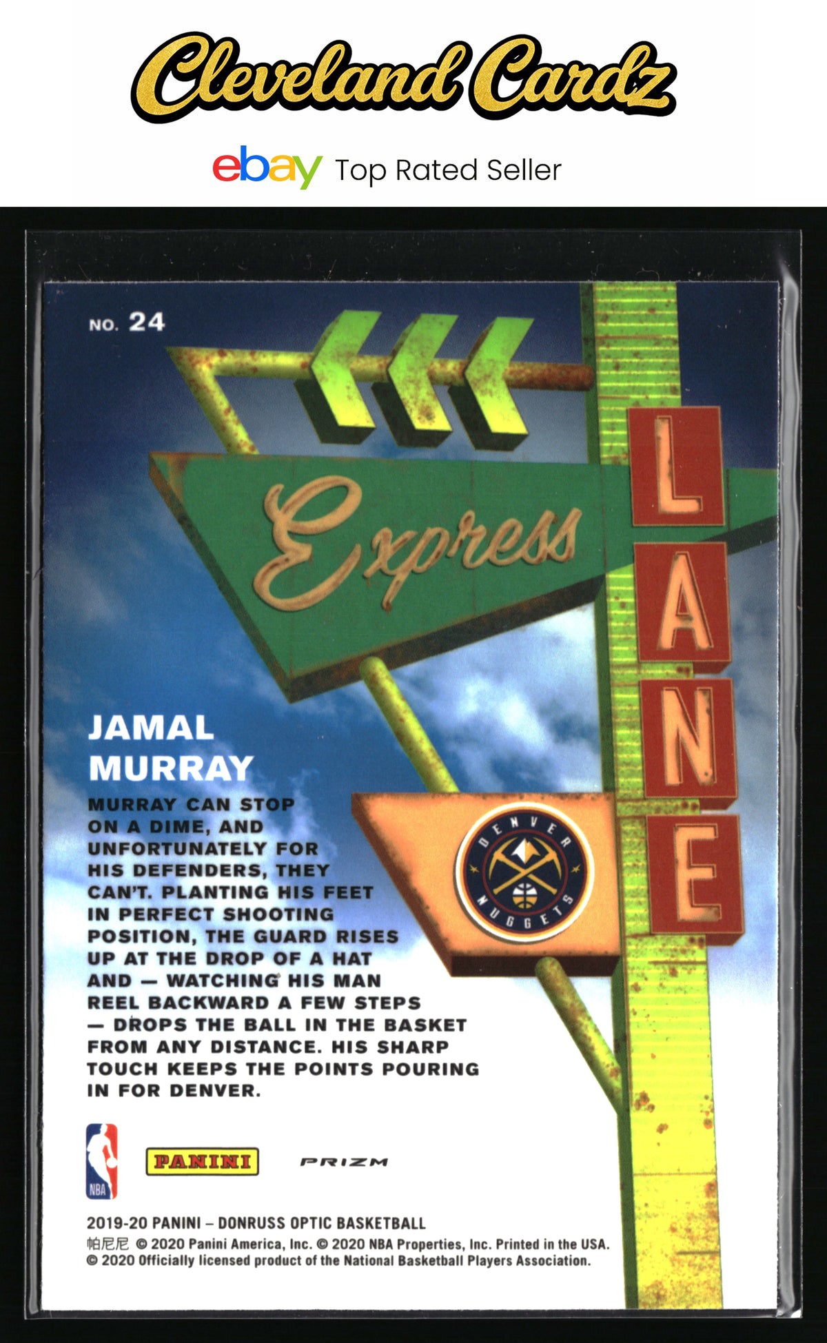 2019-20 Donruss Optic #24 Jamal Murray Express Lane Purple