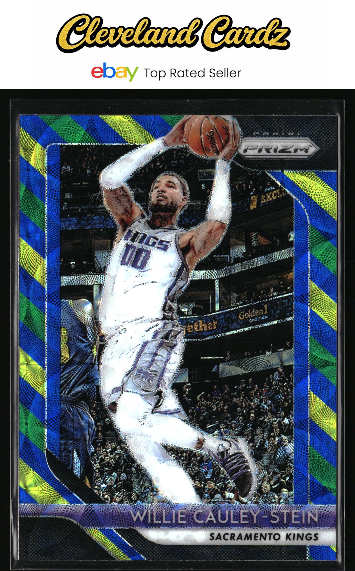2018-19 Panini Prizm #221 Willie Cauley-Stein Prizm Choice Blue Yellow and Green