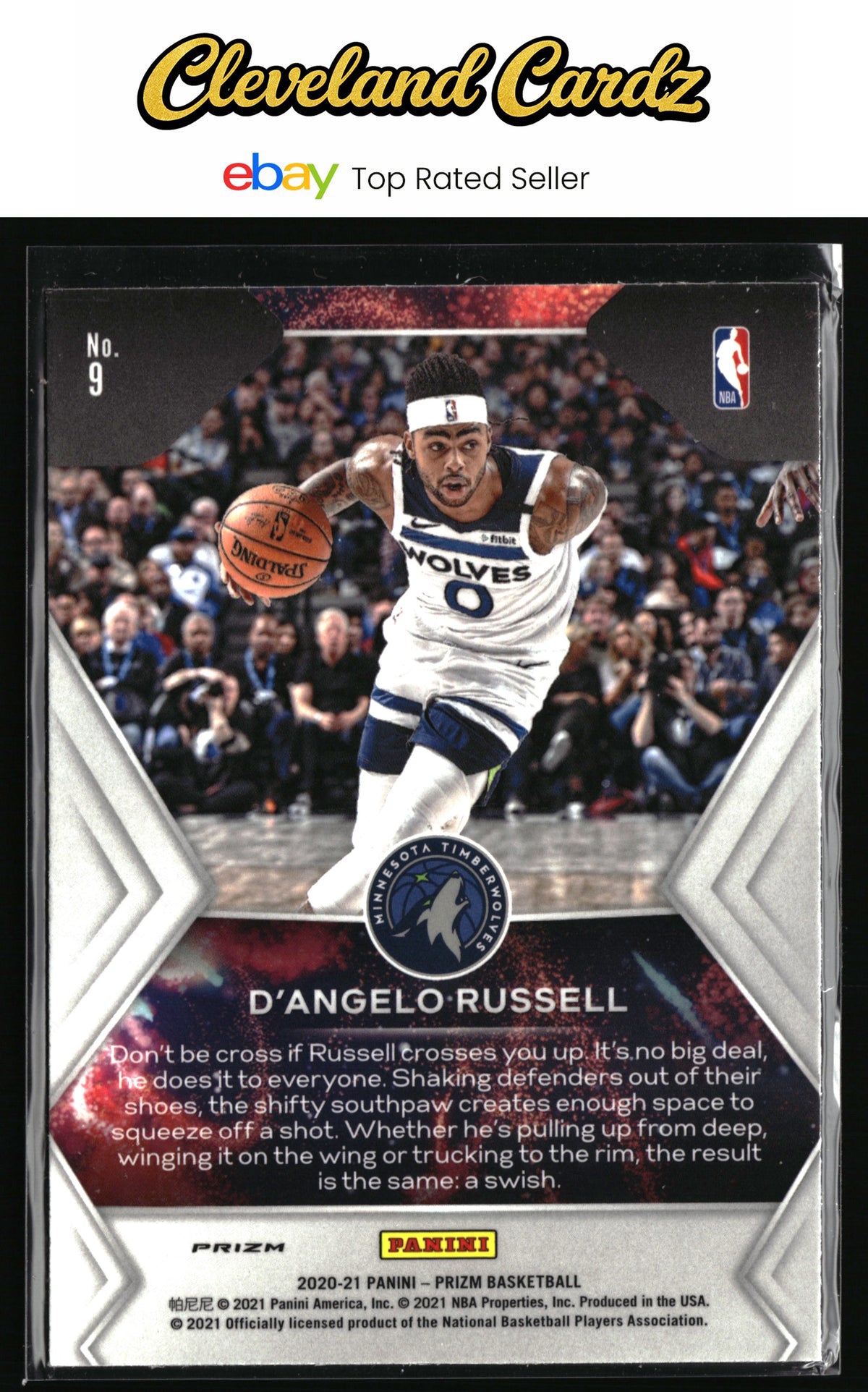 2020-21 Panini Prizm #9 D'Angelo Russell Fireworks Fast Break