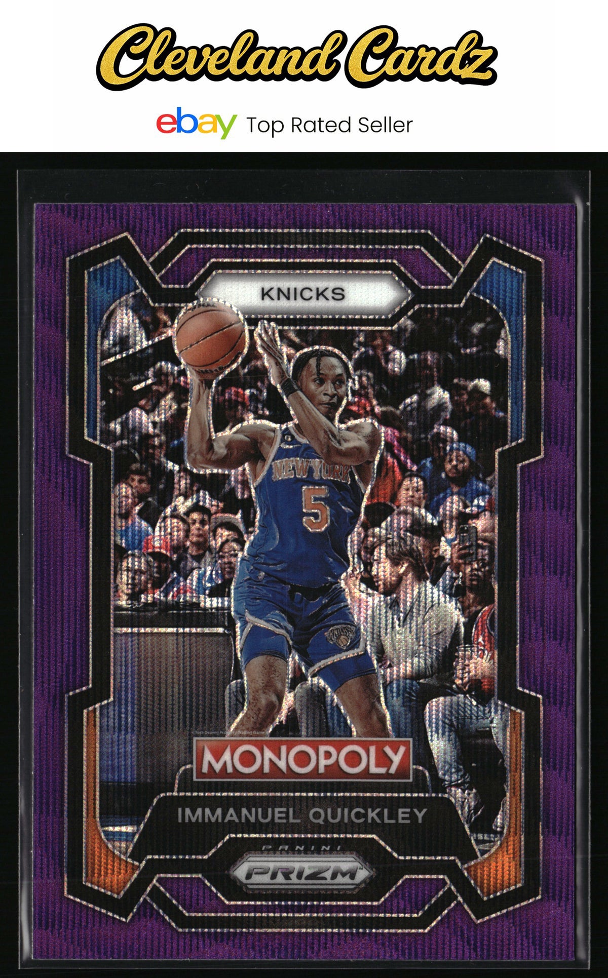 2023-24 Panini Prizm Monopoly #60 Immanuel Quickley Purple