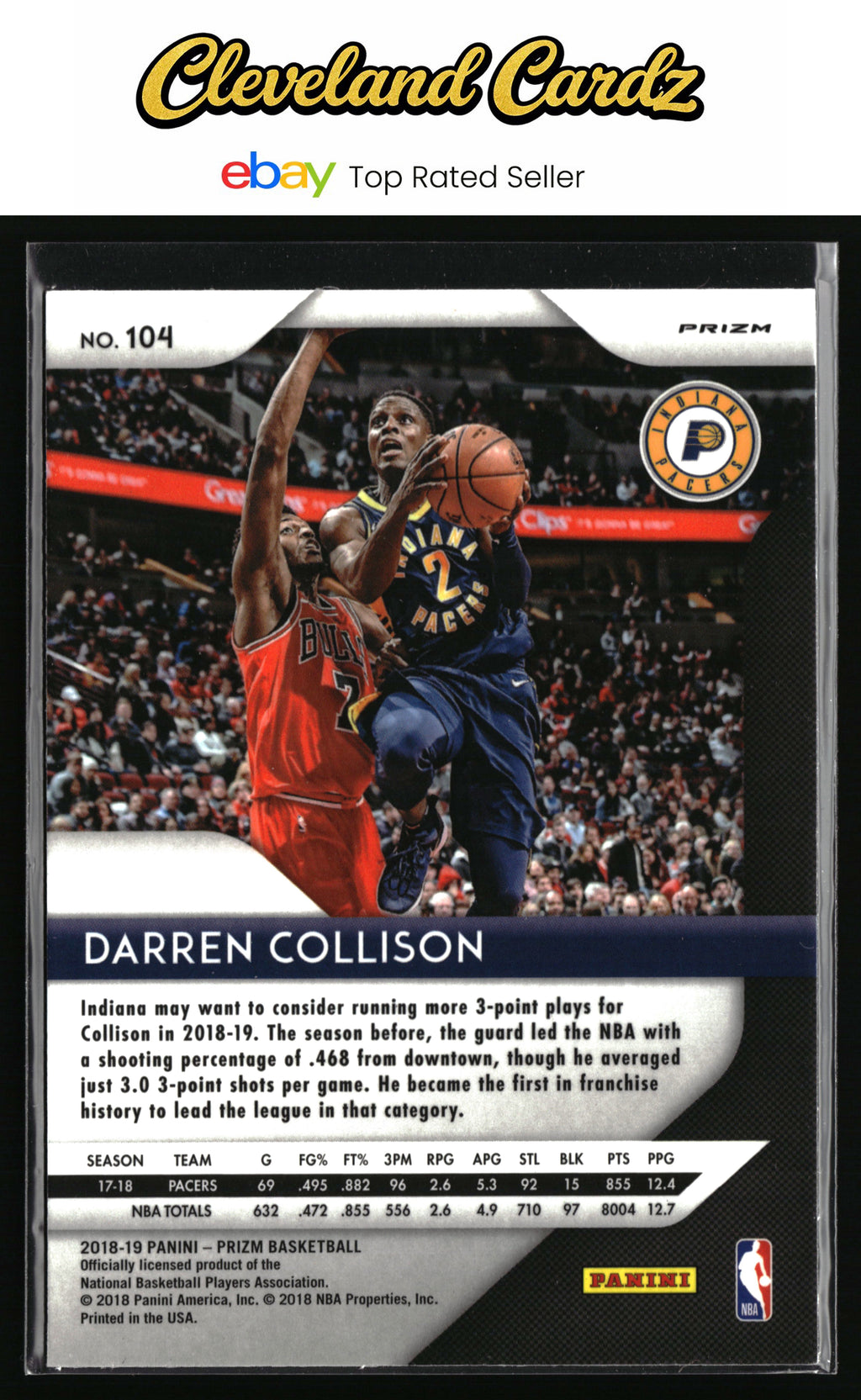 2018-19 Panini Prizm #104 Darren Collison Prizm Choice Blue Yellow and Green