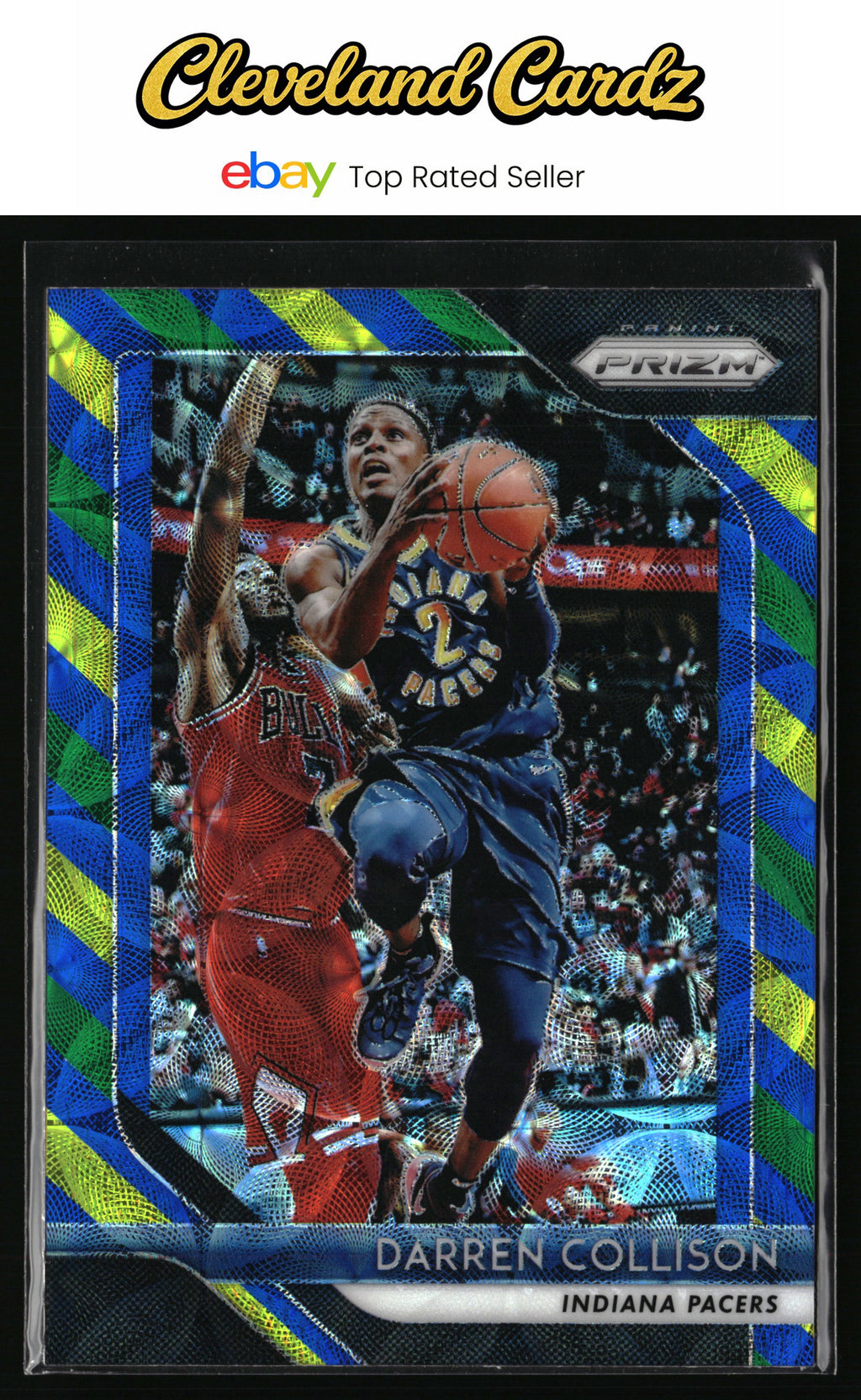 2018-19 Panini Prizm #104 Darren Collison Prizm Choice Blue Yellow and Green
